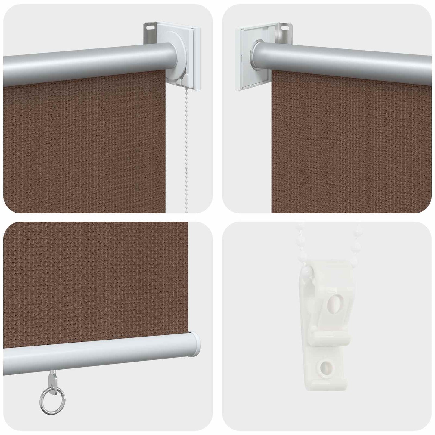 vidaXL Ρολό Εξωτερικού Χώρου 90% Φραγμός UV Taupe 100 x 140 cm HDPE