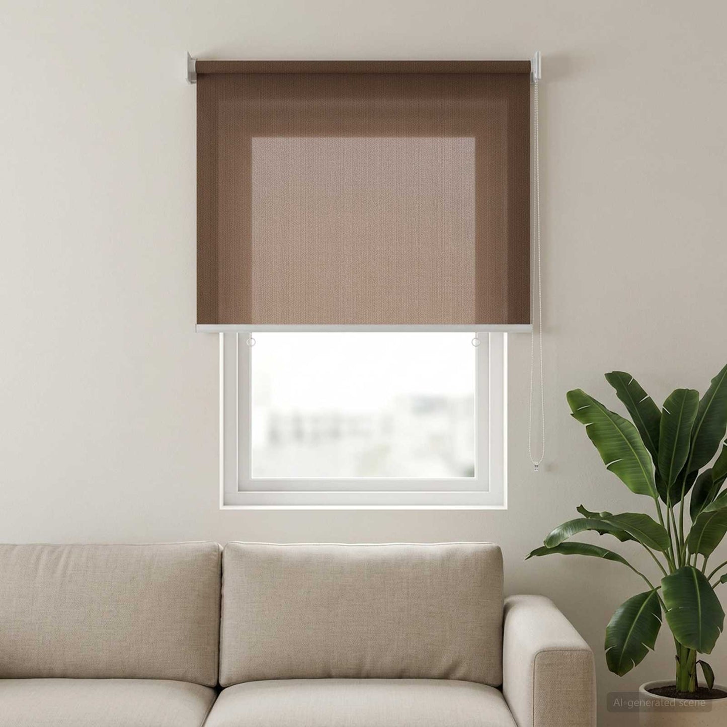 vidaXL Ρολό Εξωτερικού Χώρου 90% Φραγμός UV Taupe 100 x 140 cm HDPE