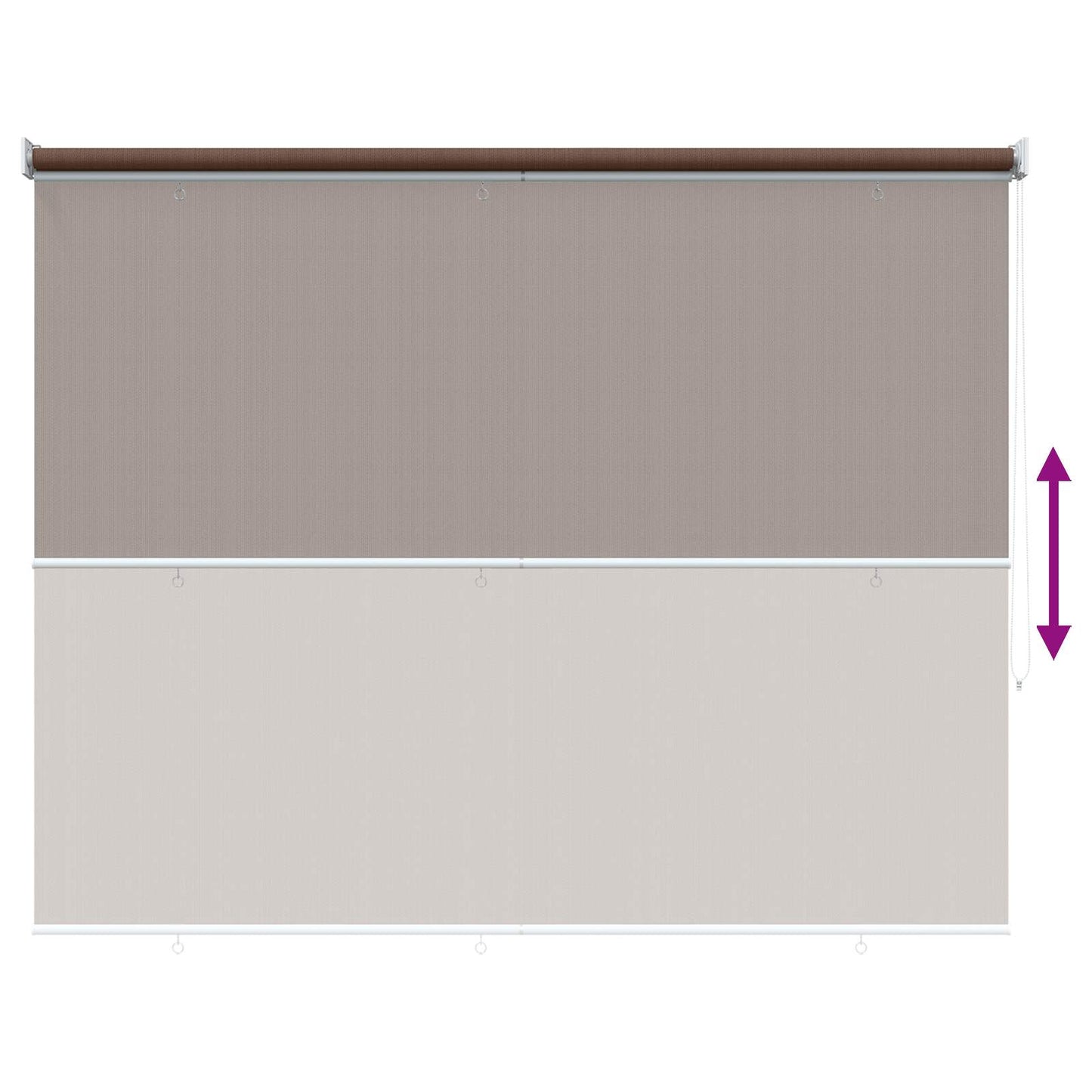 vidaXL Ρολό Εξωτερικού Χώρου 90% Φραγμός UV Taupe 160 x 140 cm HDPE
