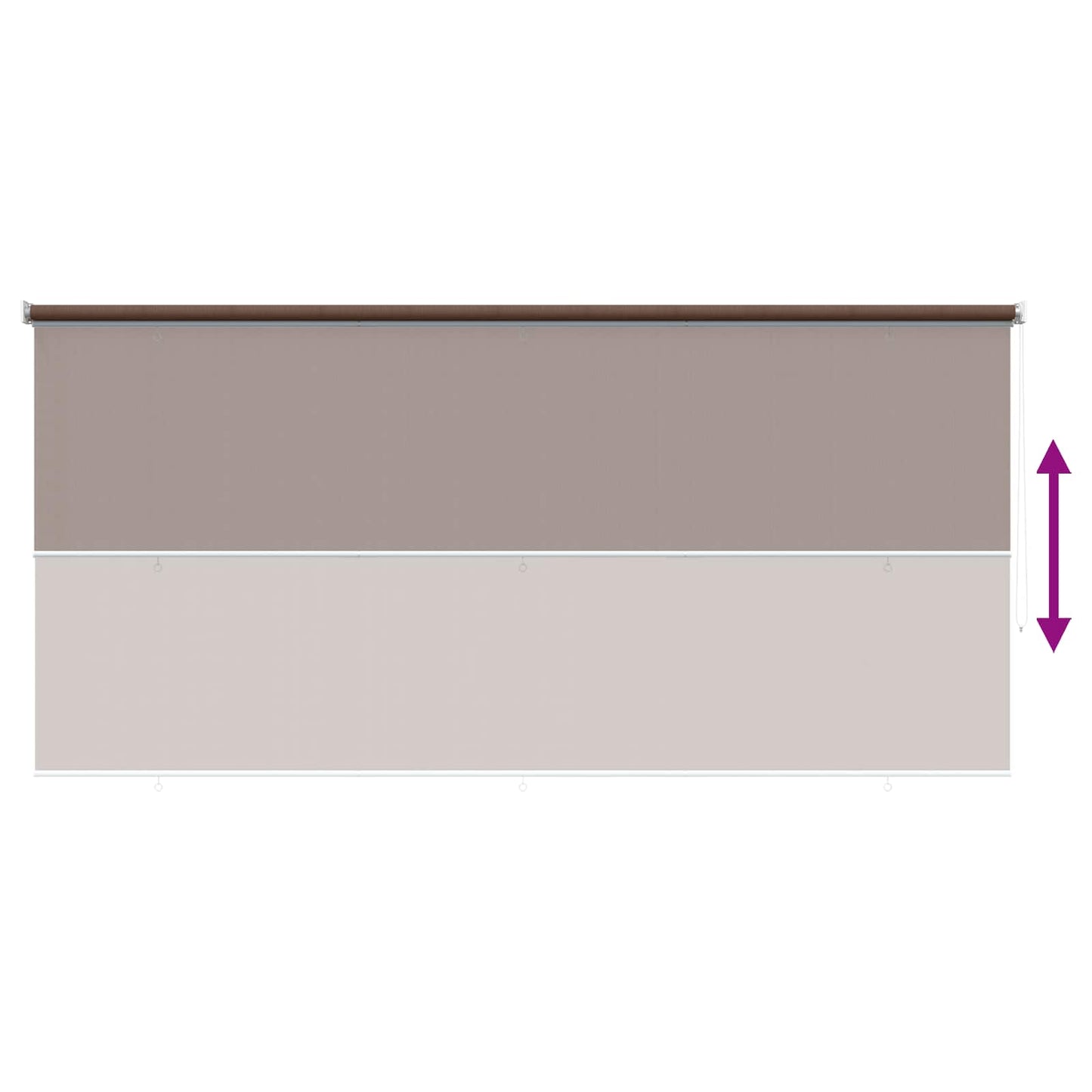 vidaXL Ρολό Εξωτερικού Χώρου 90% Φραγμός UV Taupe 350 x 140 cm HDPE