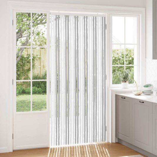 vidaXL Κουρτίνα εντόμων Chenille Ανοιχτό Γκρι και Λευκό 100 x 220 cm