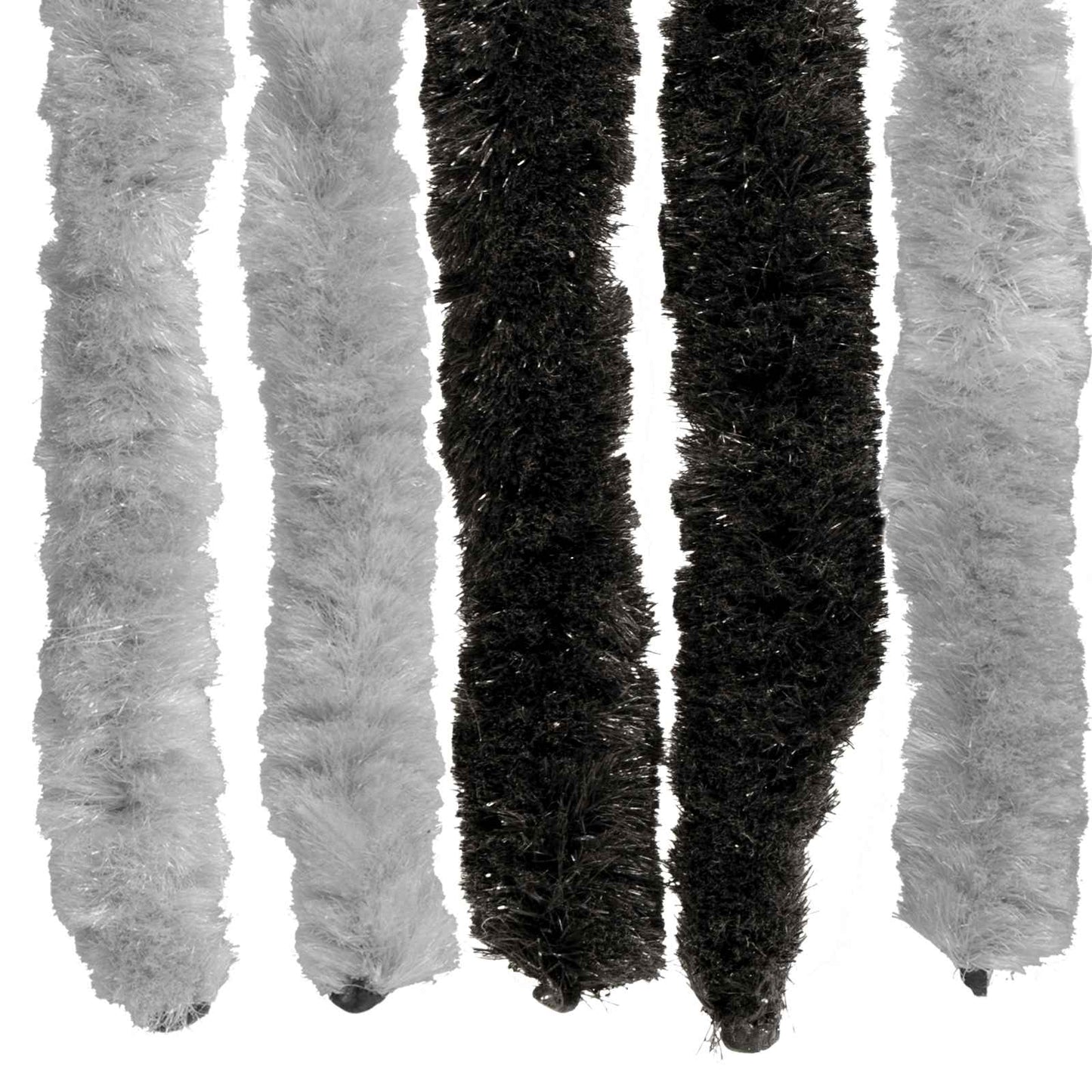 vidaXL Κουρτίνα εντόμων Chenille Γκρι και Μαύρο 56 x 185 cm 100% PP