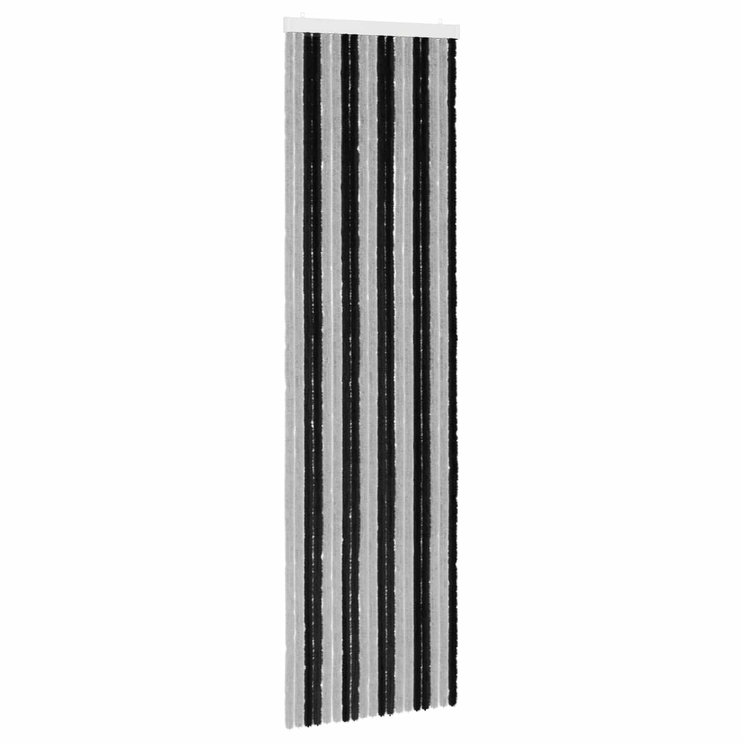 vidaXL Κουρτίνα εντόμων Chenille Γκρι και Μαύρο 56 x 200 cm 100% PP