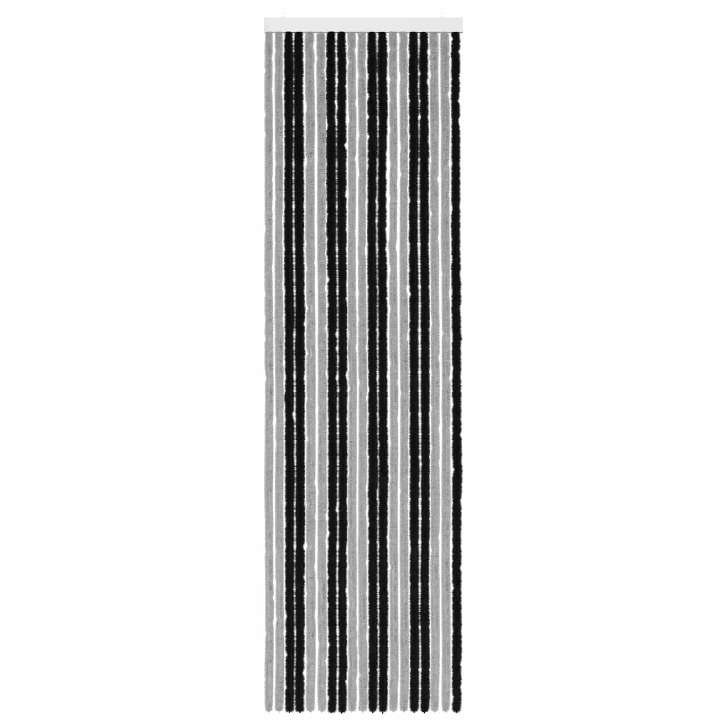 vidaXL Κουρτίνα εντόμων Chenille Γκρι και Μαύρο 56 x 200 cm 100% PP