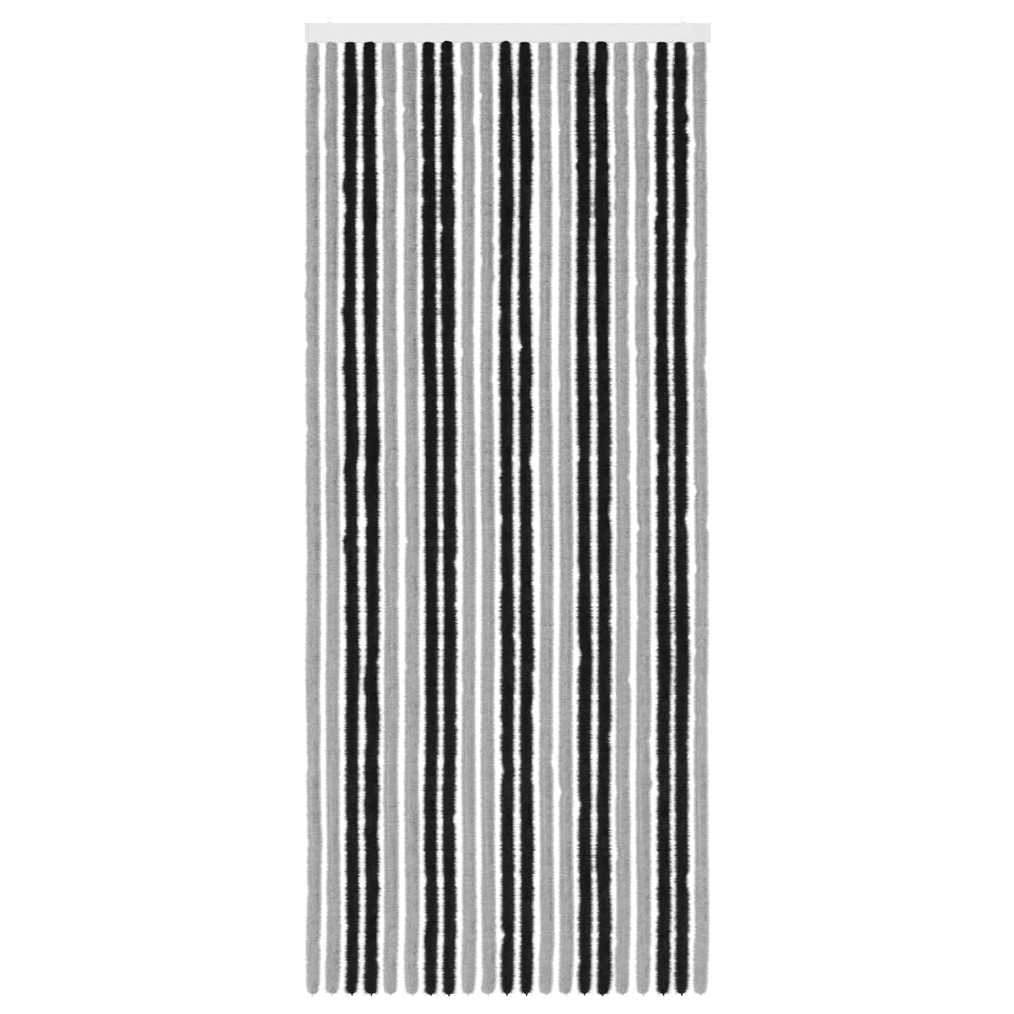 vidaXL Κουρτίνα εντόμων Chenille Γκρι και Μαύρο 90 x 220 cm 100% PP