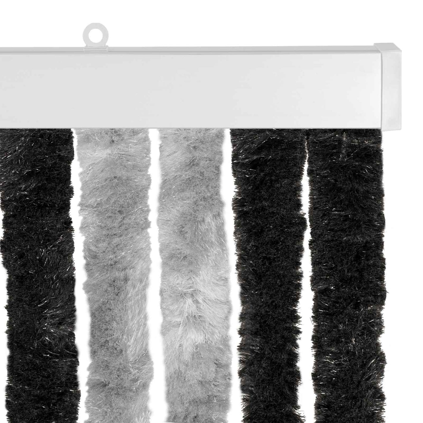 vidaXL Κουρτίνα εντόμων Chenille Γκρι και Μαύρο 100 x 200 cm 100% PP