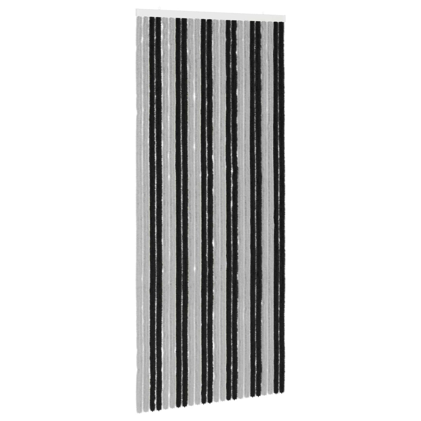 vidaXL Κουρτίνα εντόμων Chenille Γκρι και Μαύρο 100 x 230 cm 100% PP