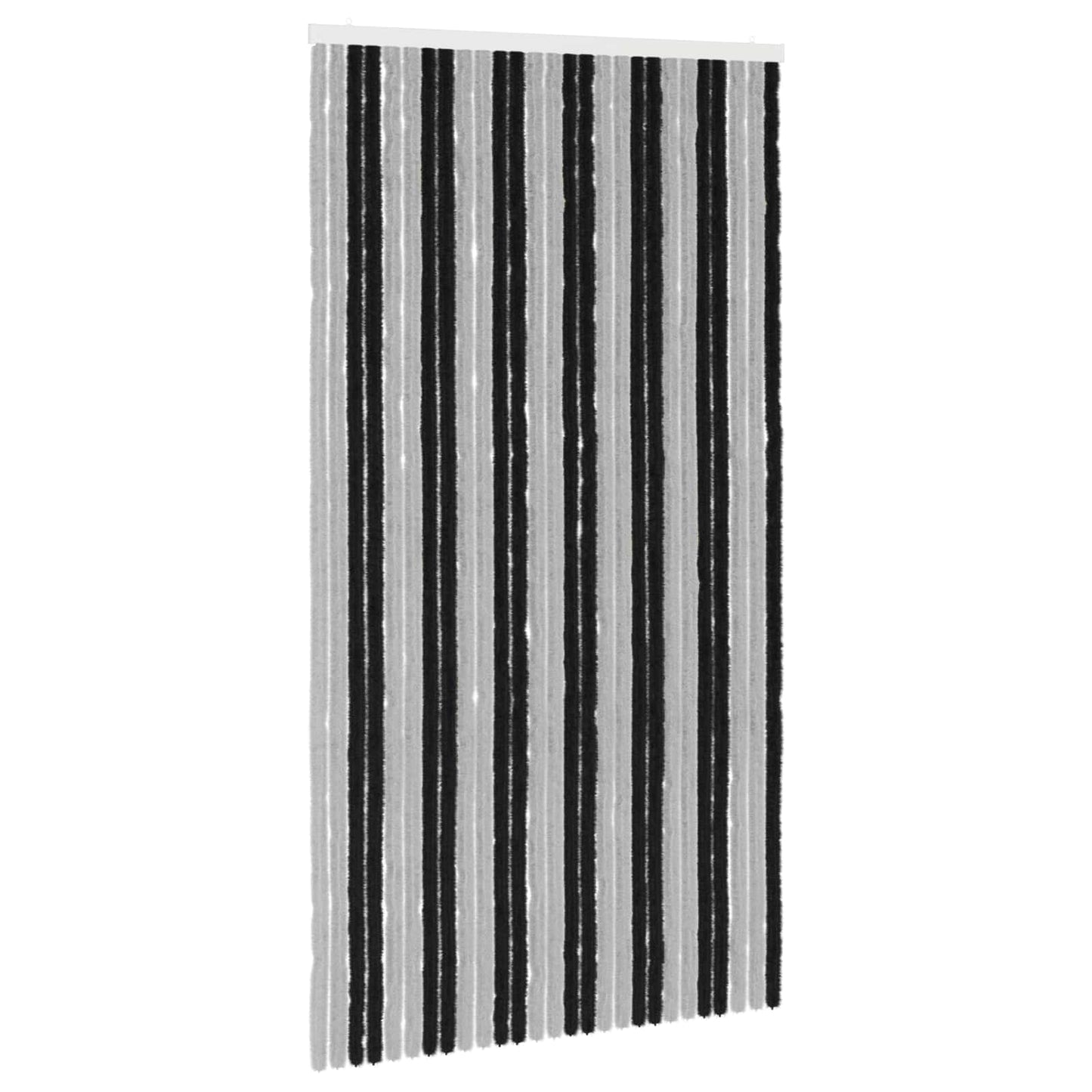 vidaXL Κουρτίνα εντόμων Chenille Γκρι και Μαύρο 118 x 220 cm 100% PP