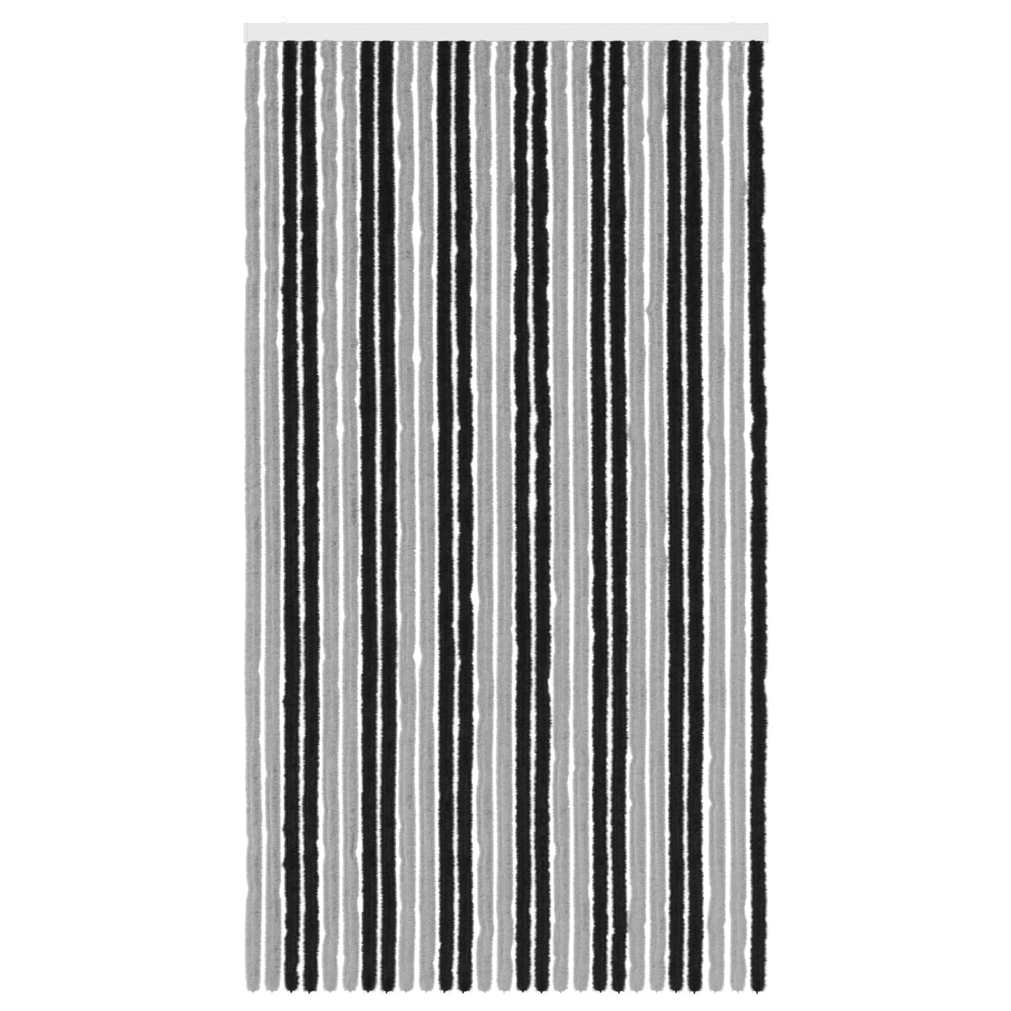 vidaXL Κουρτίνα εντόμων Chenille Γκρι και Μαύρο 118 x 220 cm 100% PP