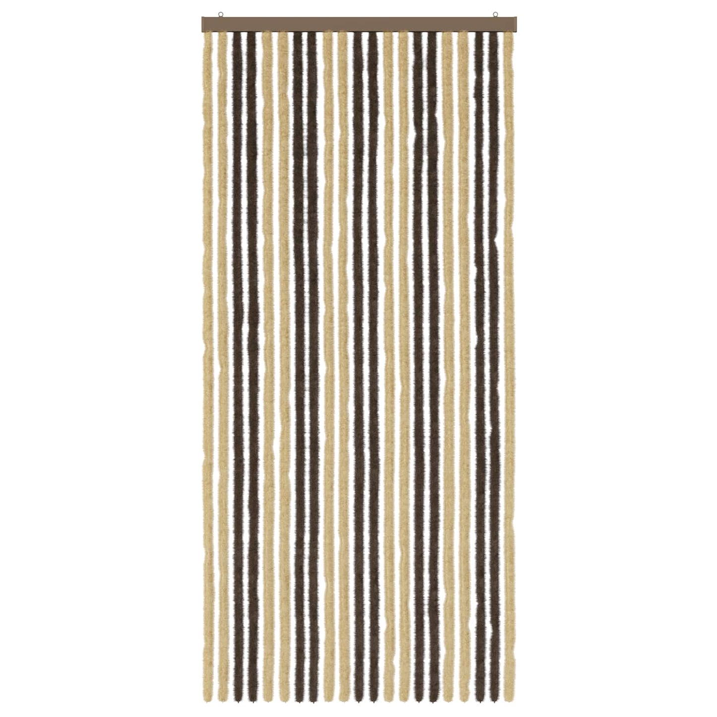 vidaXL Κουρτίνα εντόμων Chenille Σκούρο καφέ και μπεζ 90 x 200 cm