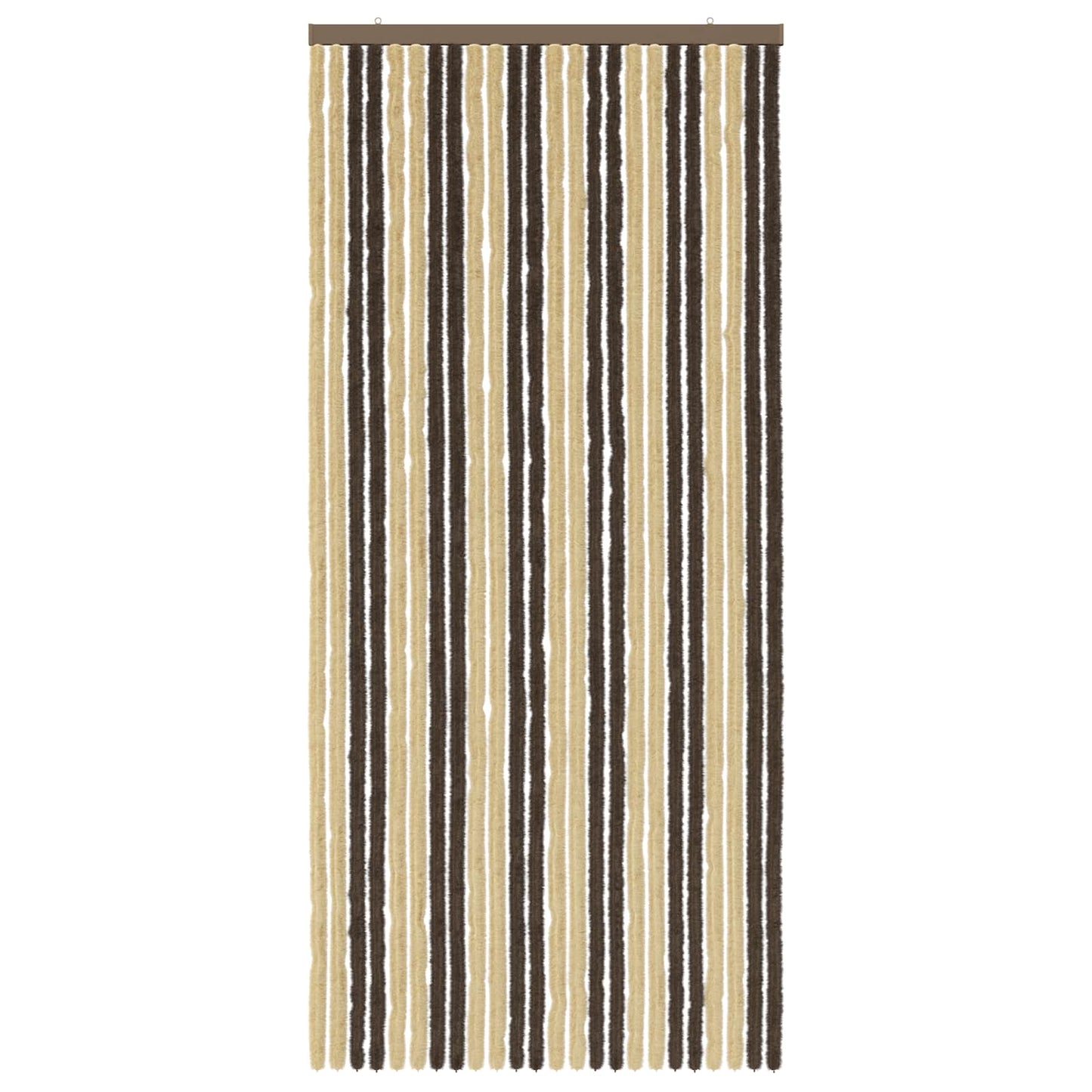 vidaXL Κουρτίνα εντόμων Chenille Σκούρο καφέ και μπεζ 100 x 220 cm