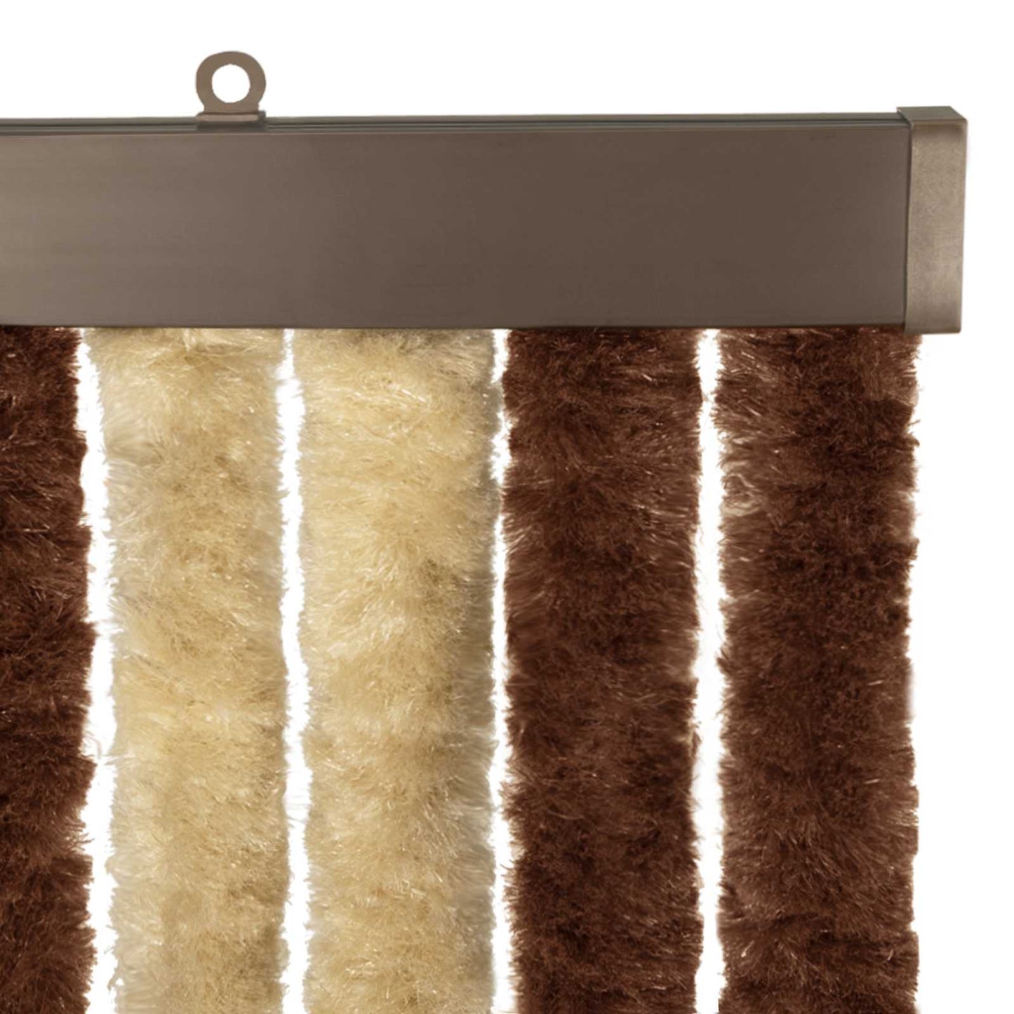 vidaXL Κουρτίνα εντόμων Chenille Καφέ και μπεζ 118 x 220 cm 100% PP