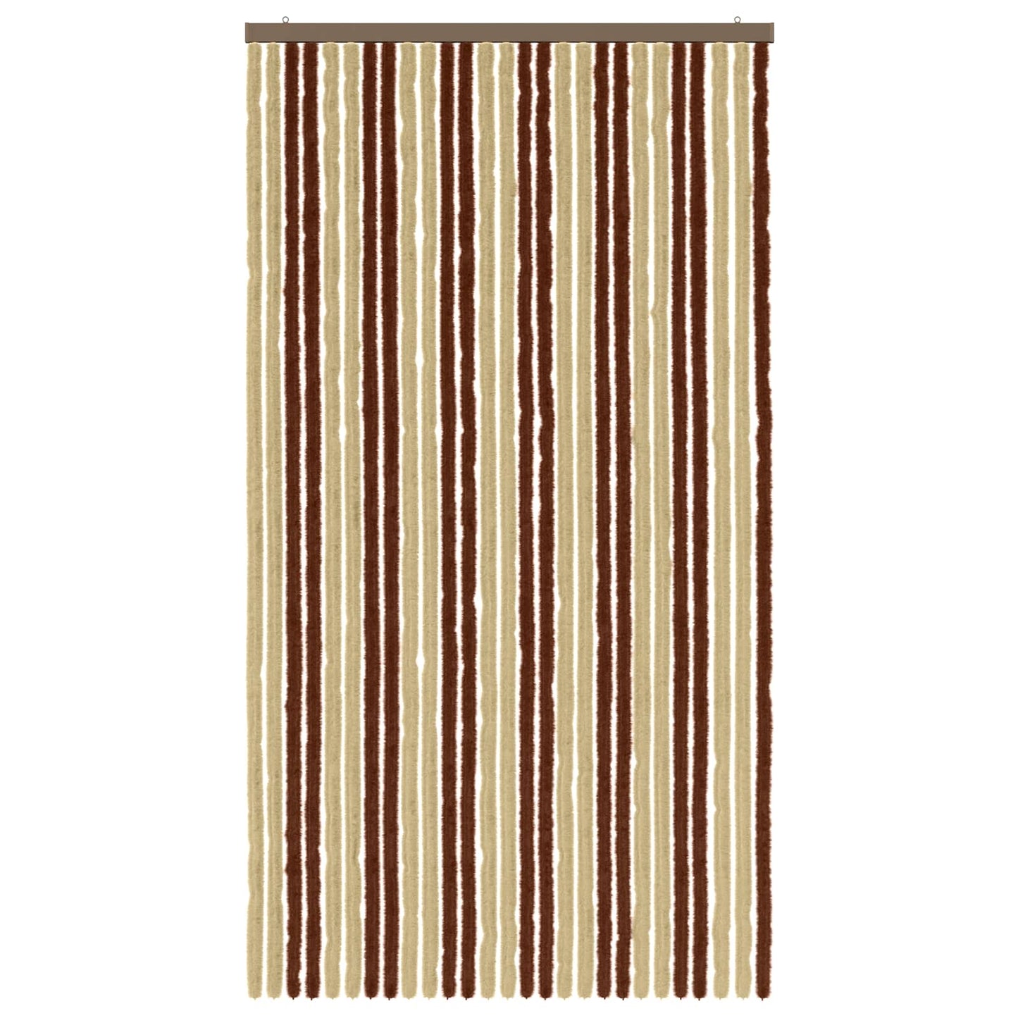 vidaXL Κουρτίνα εντόμων Chenille Καφέ και μπεζ 118 x 220 cm 100% PP