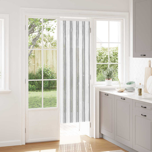 vidaXL Κουρτίνα εντόμων Chenille Γκρι και Λευκό 56 x 185 cm 100% PP