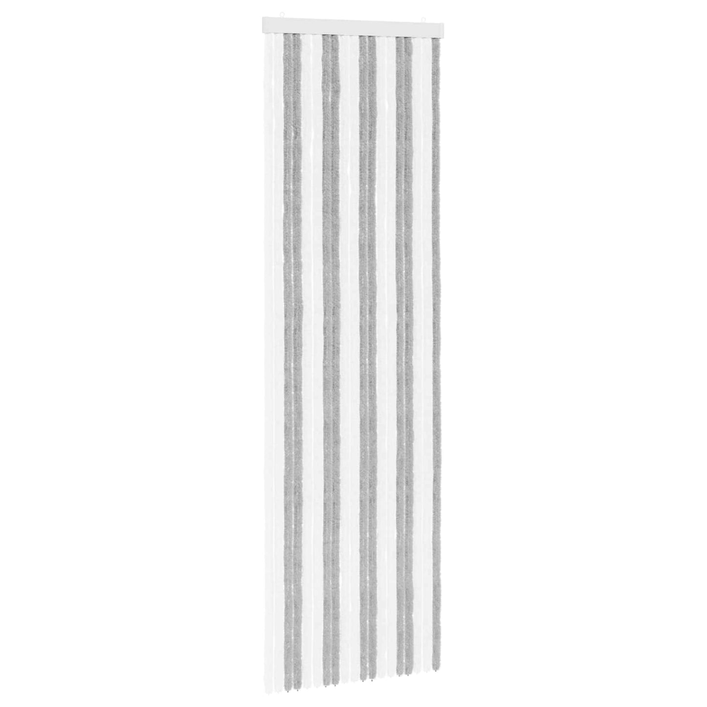 vidaXL Κουρτίνα εντόμων Chenille Γκρι και Λευκό 56 x 185 cm 100% PP
