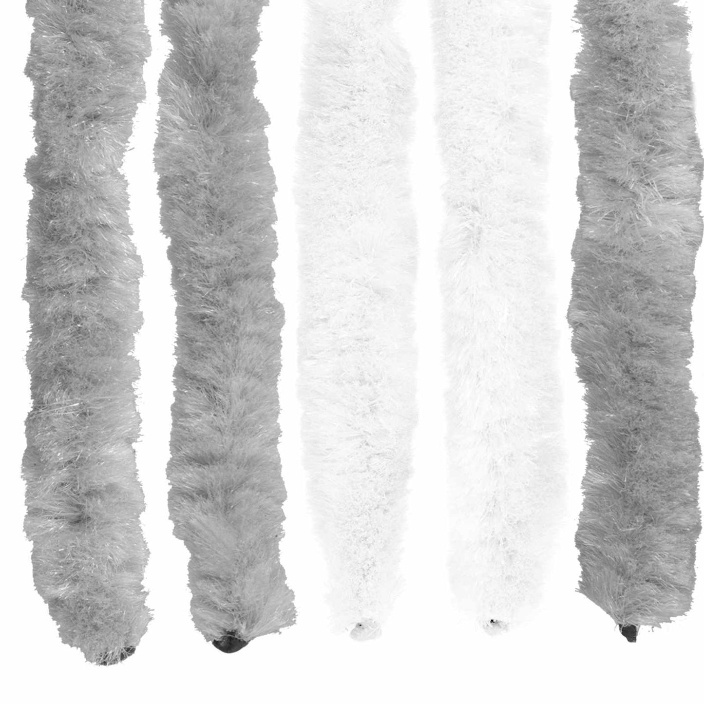 vidaXL Κουρτίνα εντόμων Chenille Γκρι και Λευκό 56 x 200 cm 100% PP