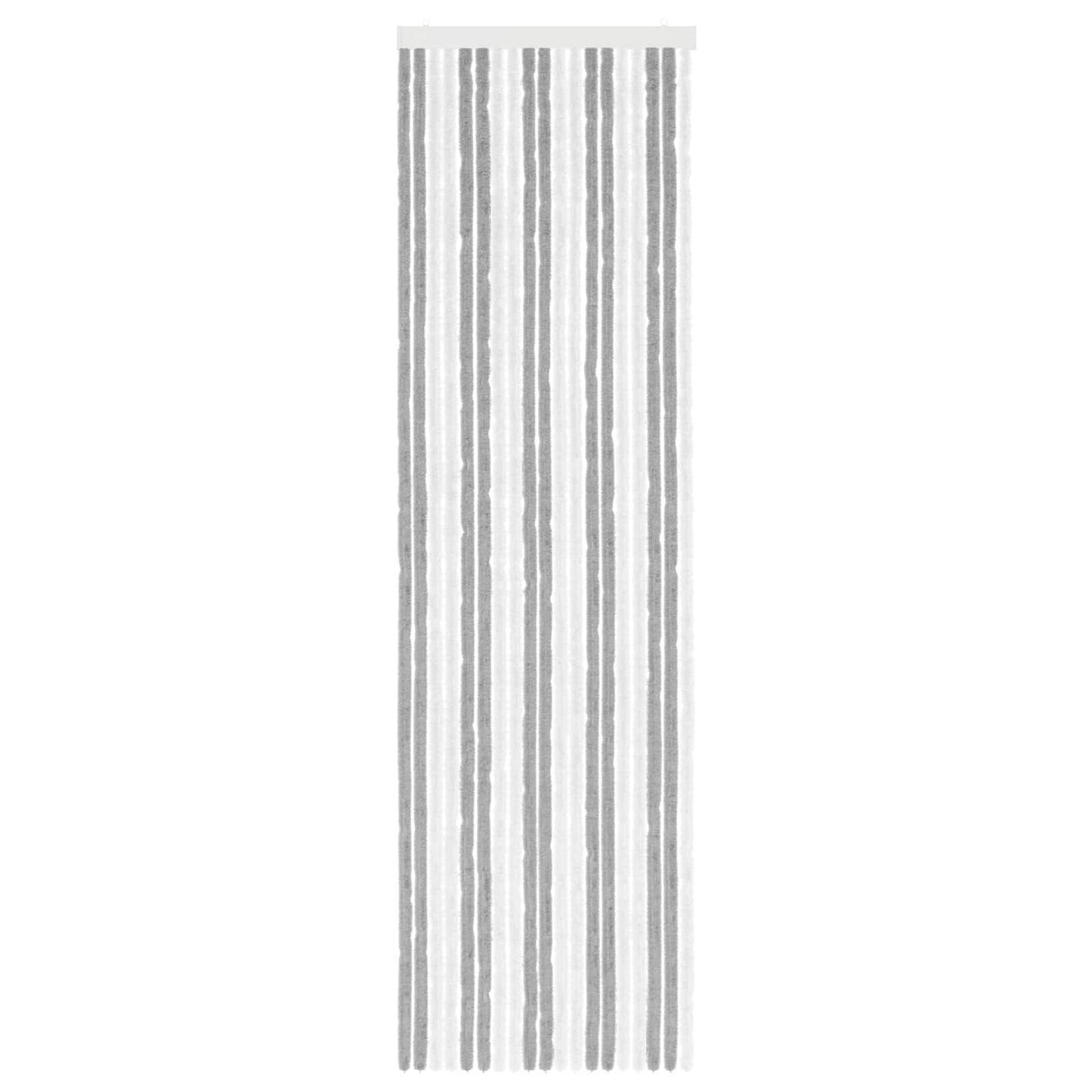 vidaXL Κουρτίνα εντόμων Chenille Γκρι και Λευκό 56 x 200 cm 100% PP