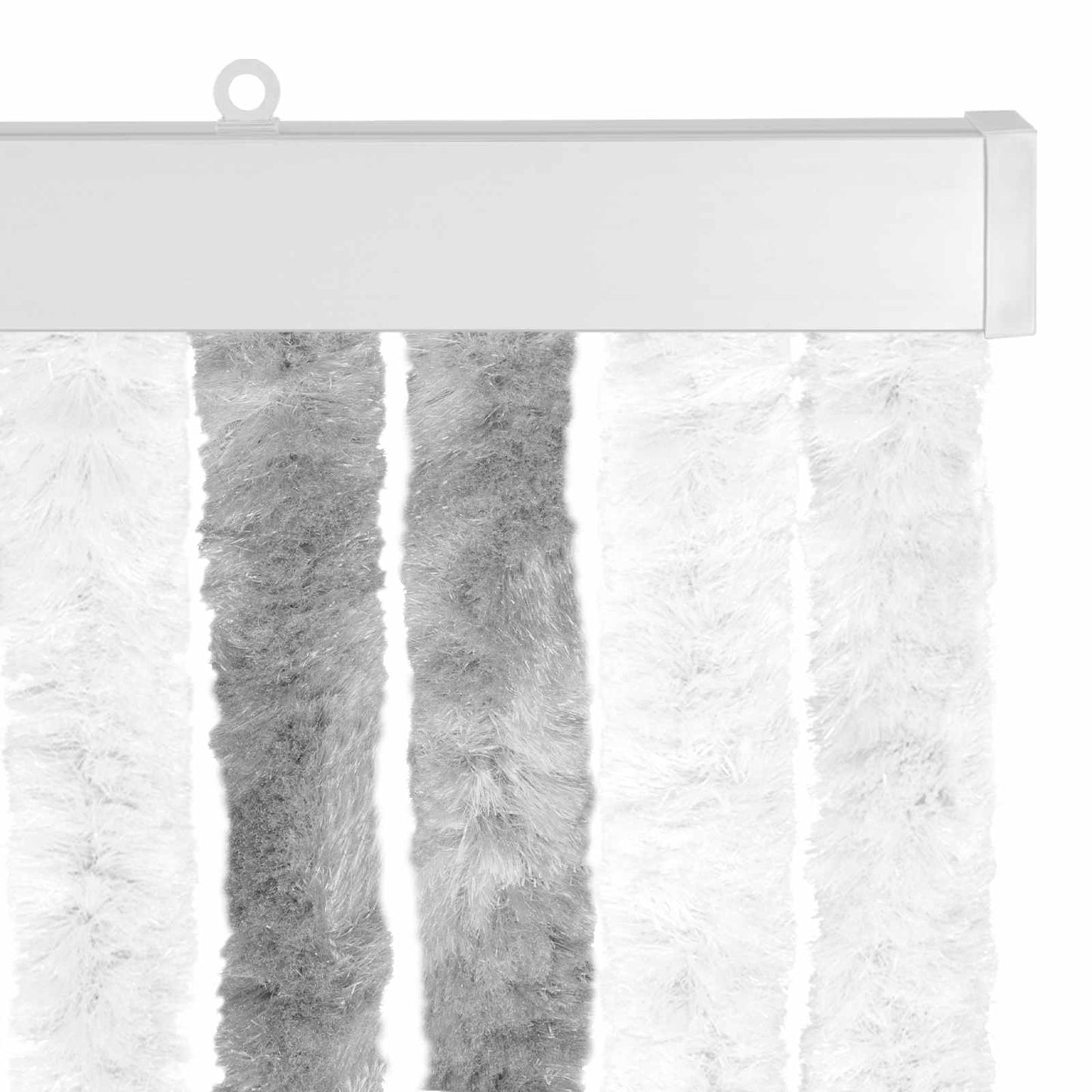 vidaXL Κουρτίνα εντόμων Chenille Γκρι και Λευκό 118 x 220 cm 100% PP