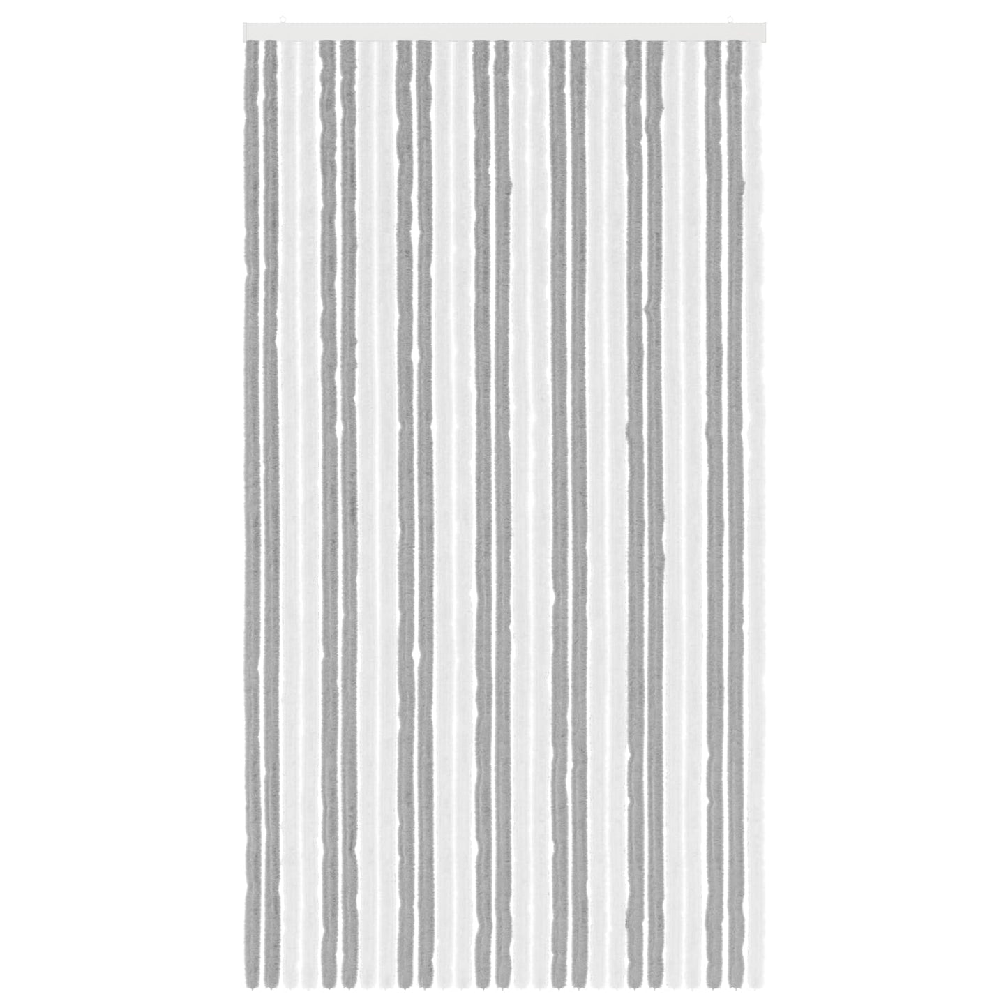 vidaXL Κουρτίνα εντόμων Chenille Γκρι και Λευκό 118 x 220 cm 100% PP