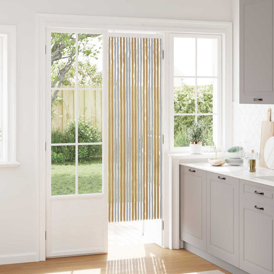 vidaXL Κουρτίνα εντόμων Chenille Γκρι και Μπεζ 56 x 185 cm 100% PP