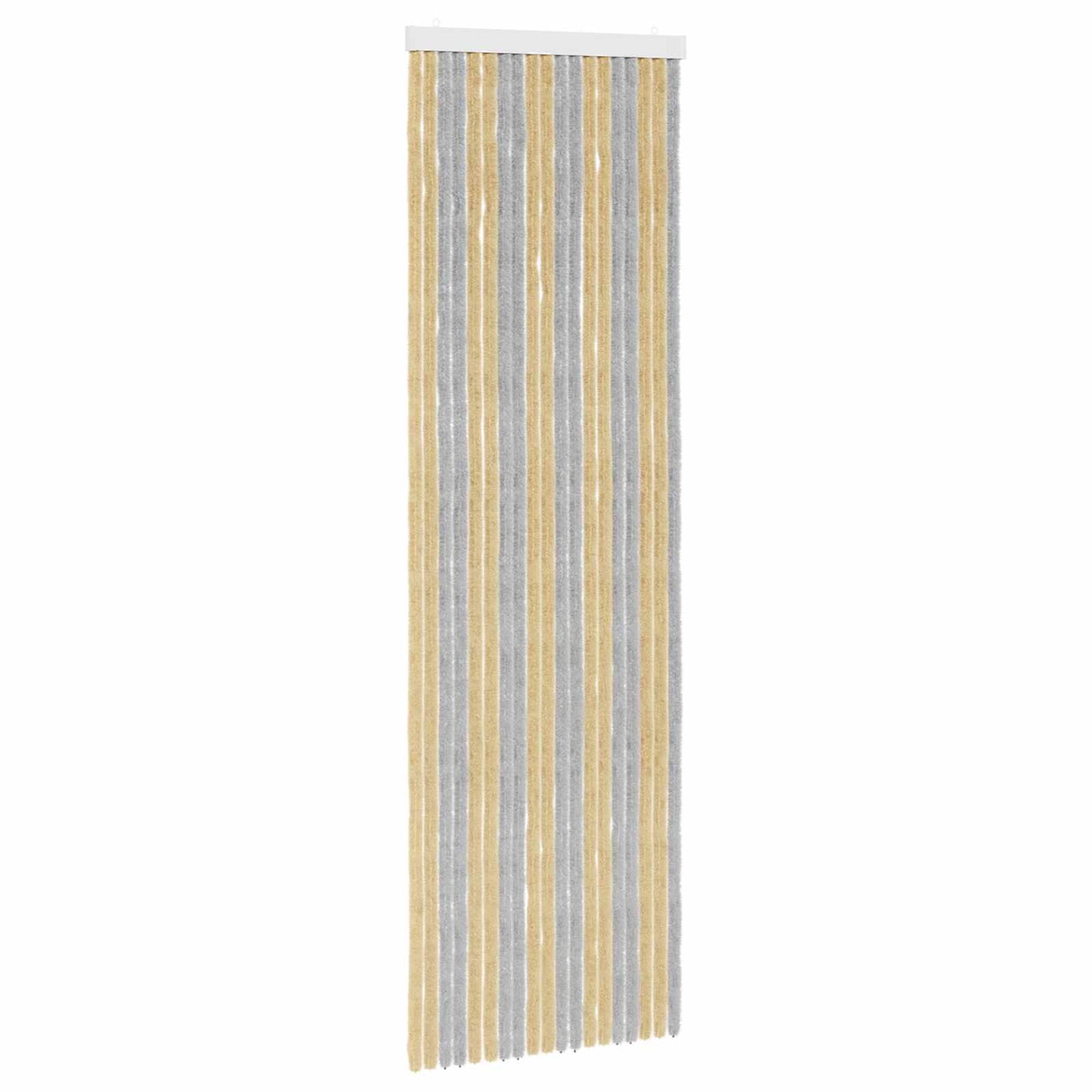 vidaXL Κουρτίνα εντόμων Chenille Γκρι και Μπεζ 56 x 185 cm 100% PP