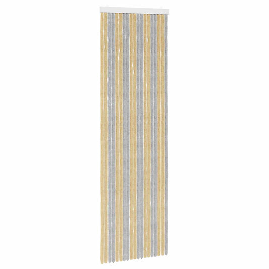 vidaXL Κουρτίνα εντόμων Chenille Γκρι και Μπεζ 56 x 185 cm 100% PP