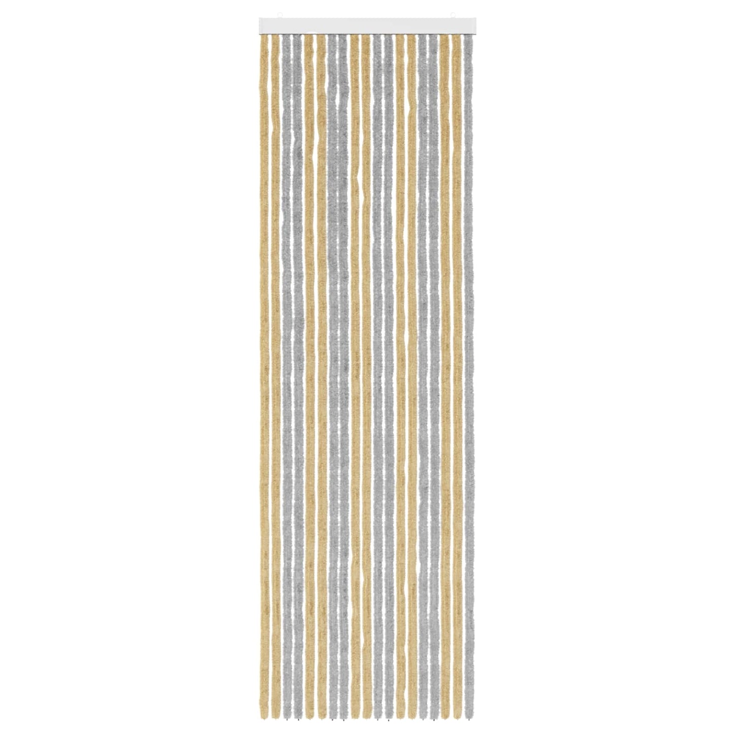 vidaXL Κουρτίνα εντόμων Chenille Γκρι και Μπεζ 56 x 185 cm 100% PP