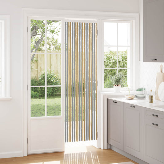 vidaXL Κουρτίνα εντόμων Chenille Γκρι και Μπεζ 56 x 200 cm 100% PP