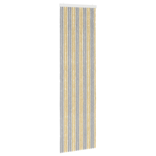 vidaXL Κουρτίνα εντόμων Chenille Γκρι και Μπεζ 56 x 200 cm 100% PP