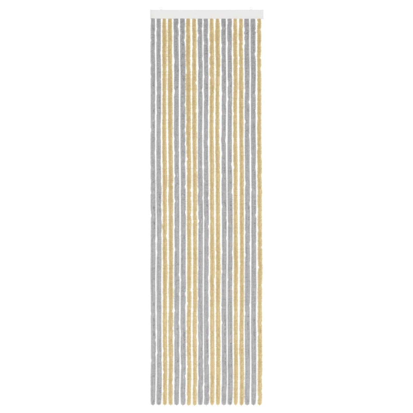vidaXL Κουρτίνα εντόμων Chenille Γκρι και Μπεζ 56 x 200 cm 100% PP