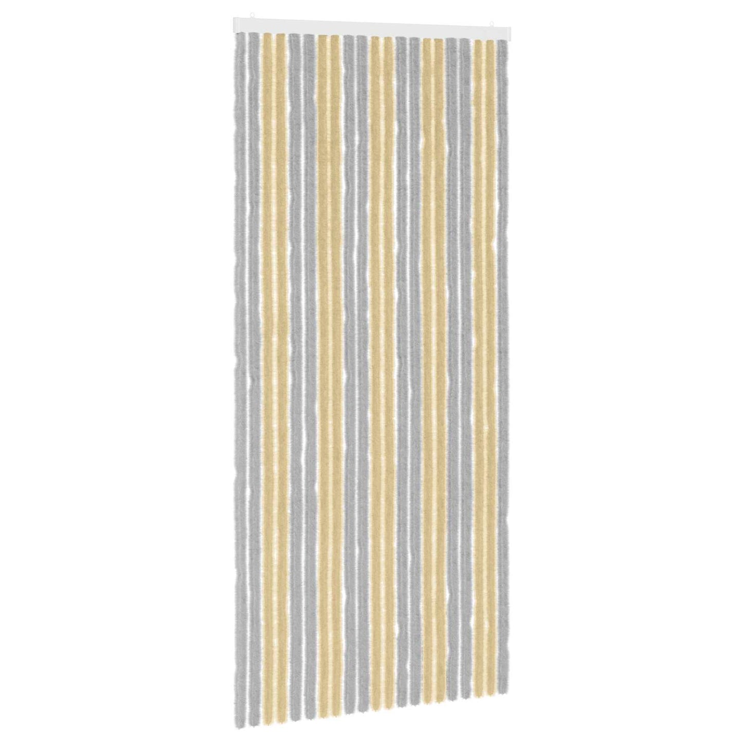 vidaXL Κουρτίνα εντόμων Chenille Γκρι και Μπεζ 90 x 200 cm 100% PP