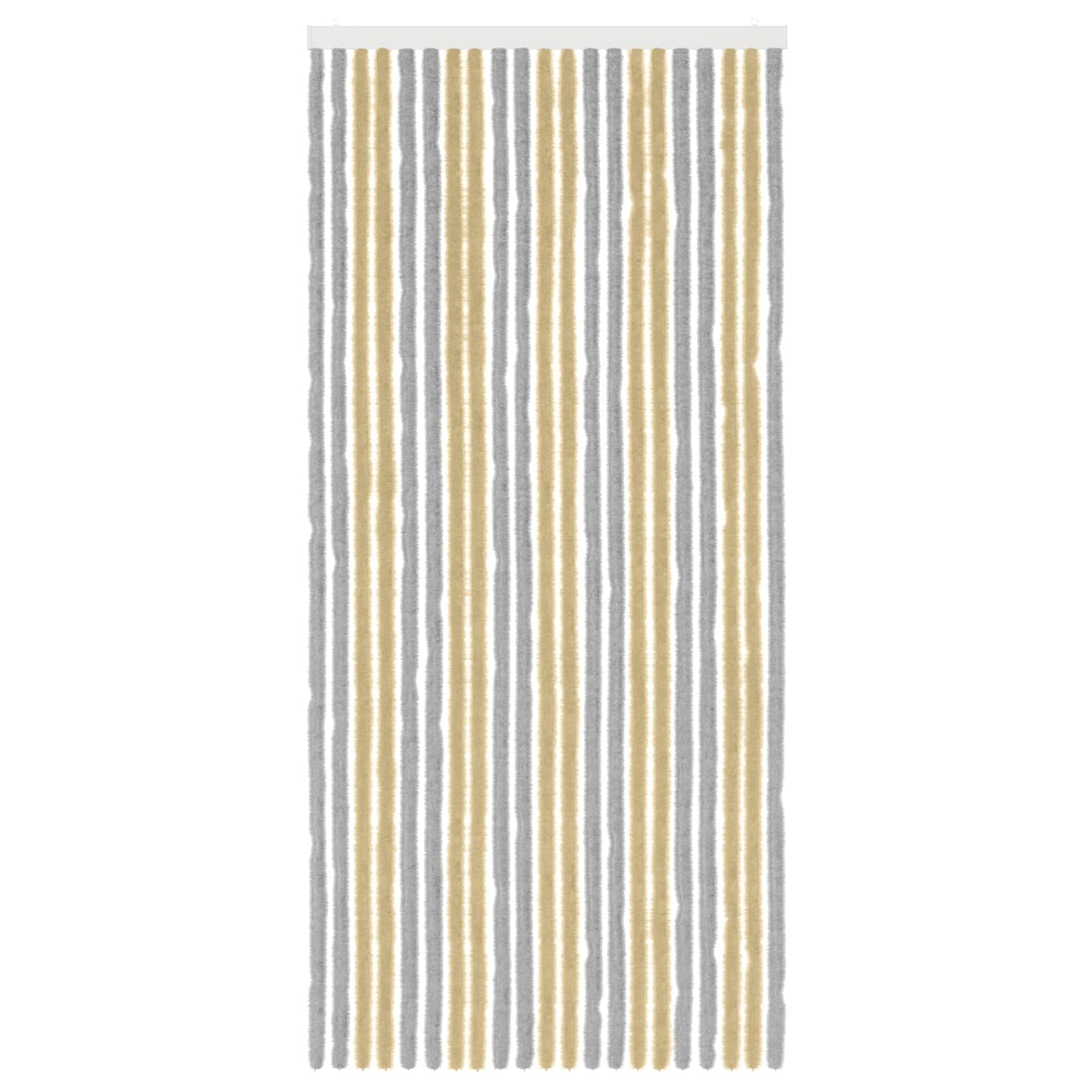 vidaXL Κουρτίνα εντόμων Chenille Γκρι και Μπεζ 90 x 200 cm 100% PP