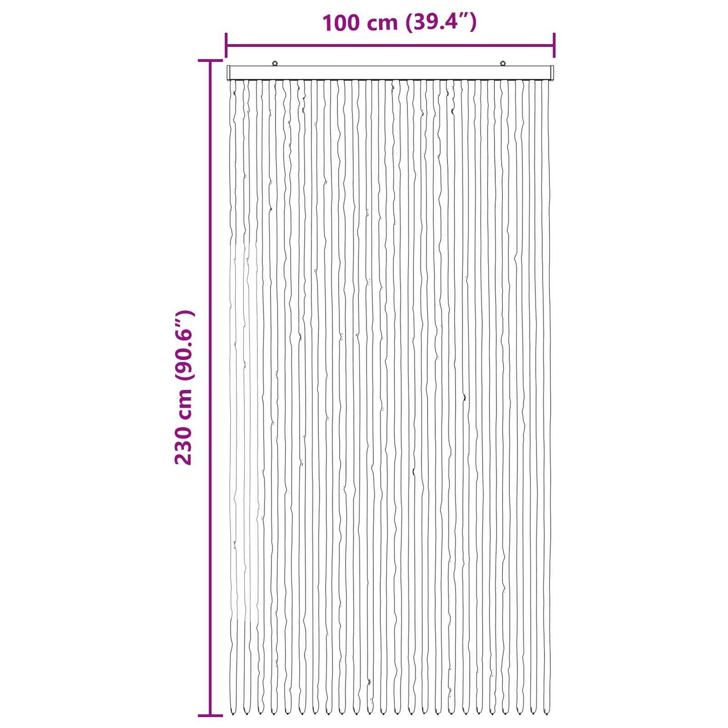 vidaXL Κουρτίνα εντόμων Chenille Γκρι και Μπεζ 100 x 230 cm 100% PP