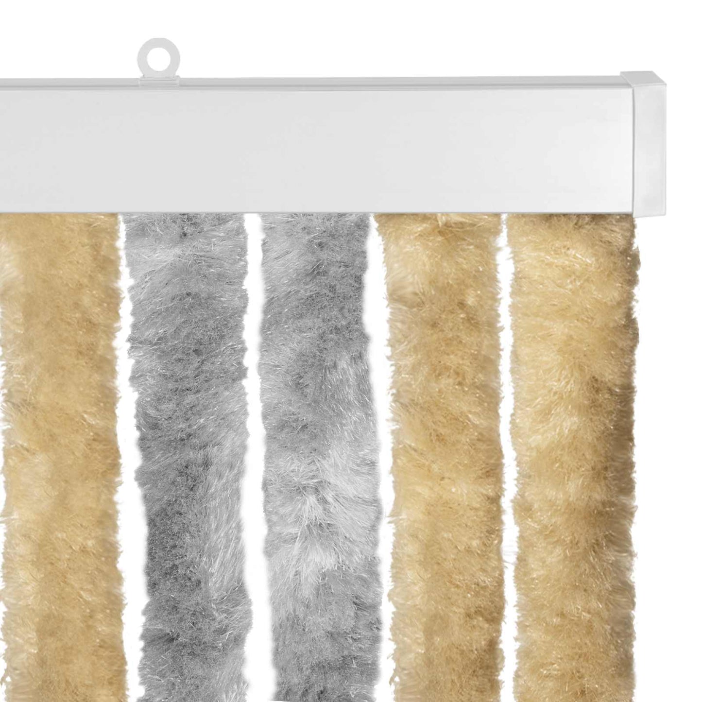 vidaXL Κουρτίνα εντόμων Chenille Γκρι και Μπεζ 118 x 220 cm 100% PP