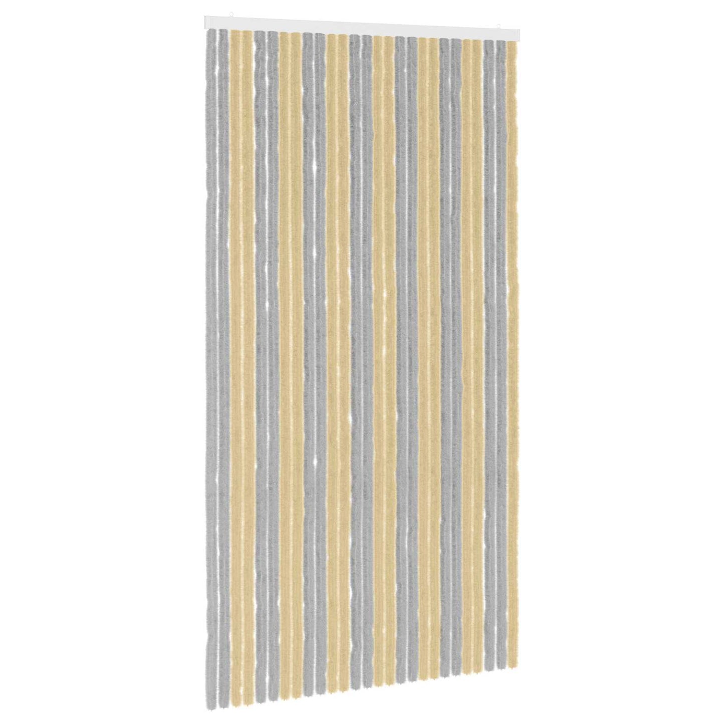 vidaXL Κουρτίνα εντόμων Chenille Γκρι και Μπεζ 118 x 220 cm 100% PP