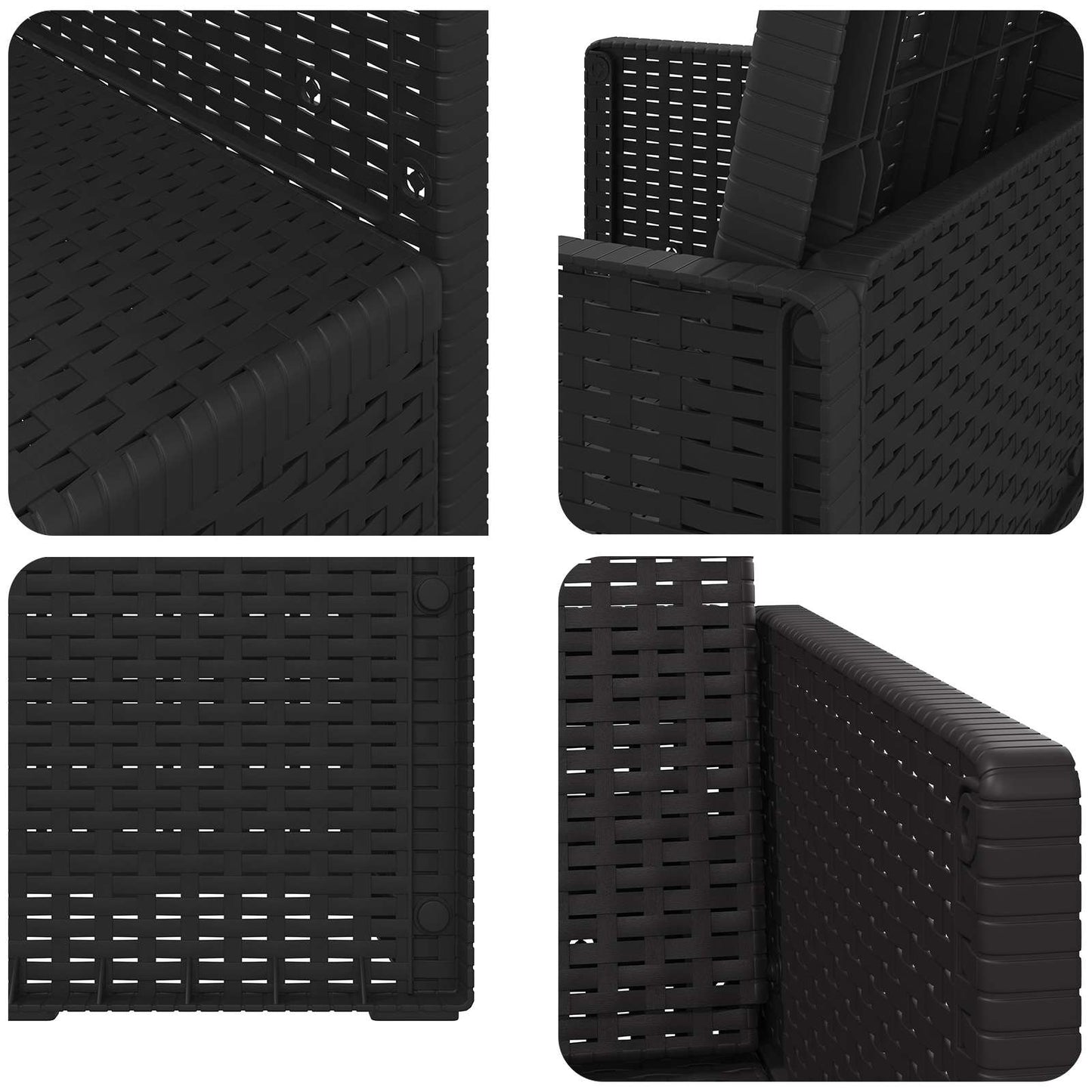 vidaXL Καρέκλες Εστιατορίου Κήπου 2 pcs Ανθρακί 53 x 47 x 88,5 εκ PP