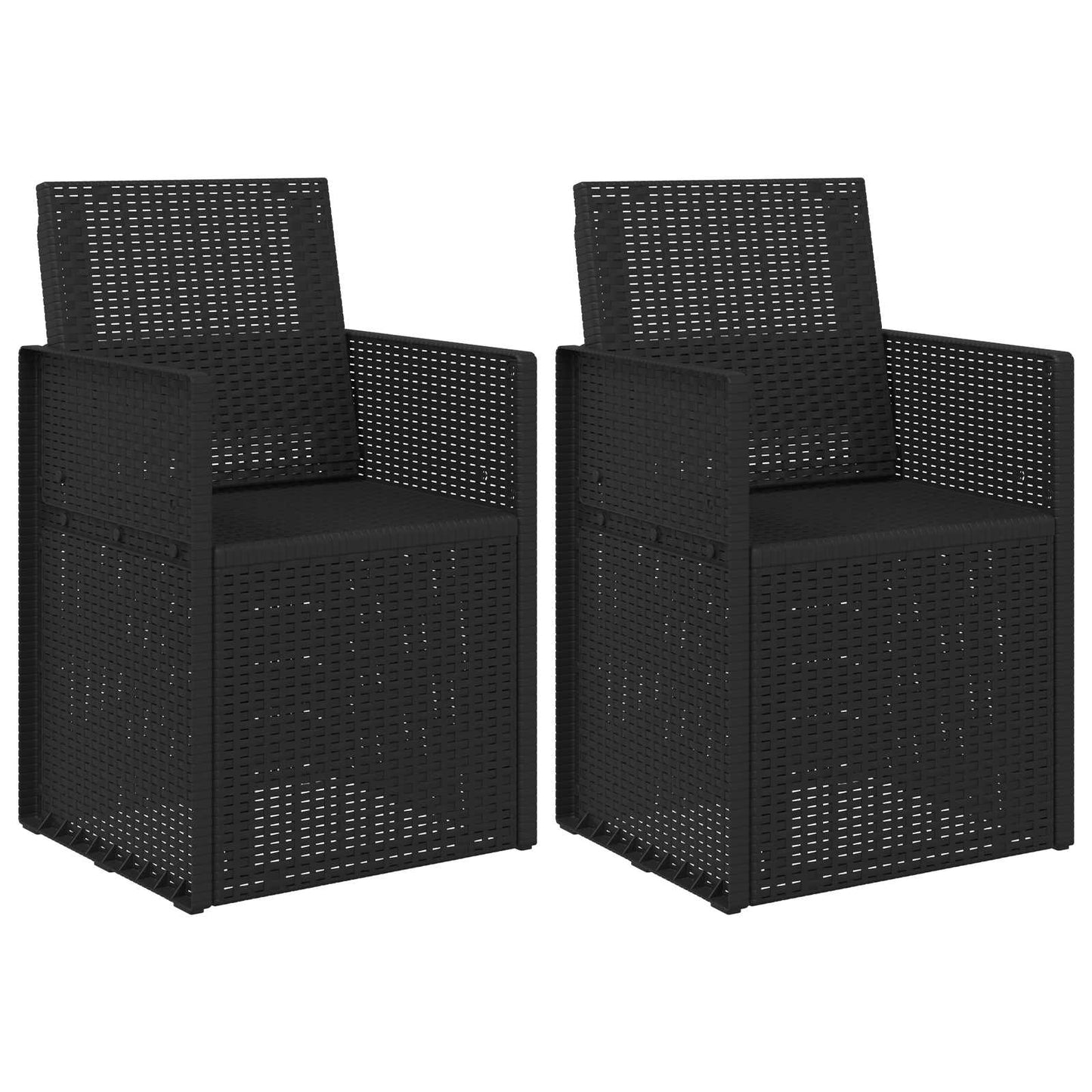 vidaXL Καρέκλες Εστιατορίου Κήπου 2 pcs Ανθρακί 53 x 47 x 88,5 εκ PP