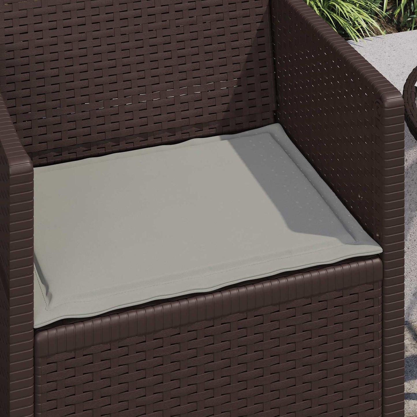 vidaXL Μαξιλάρια καθισμάτων 2 pcs Ανοιχτό γκρι 47 x 36 x 2 εκ.