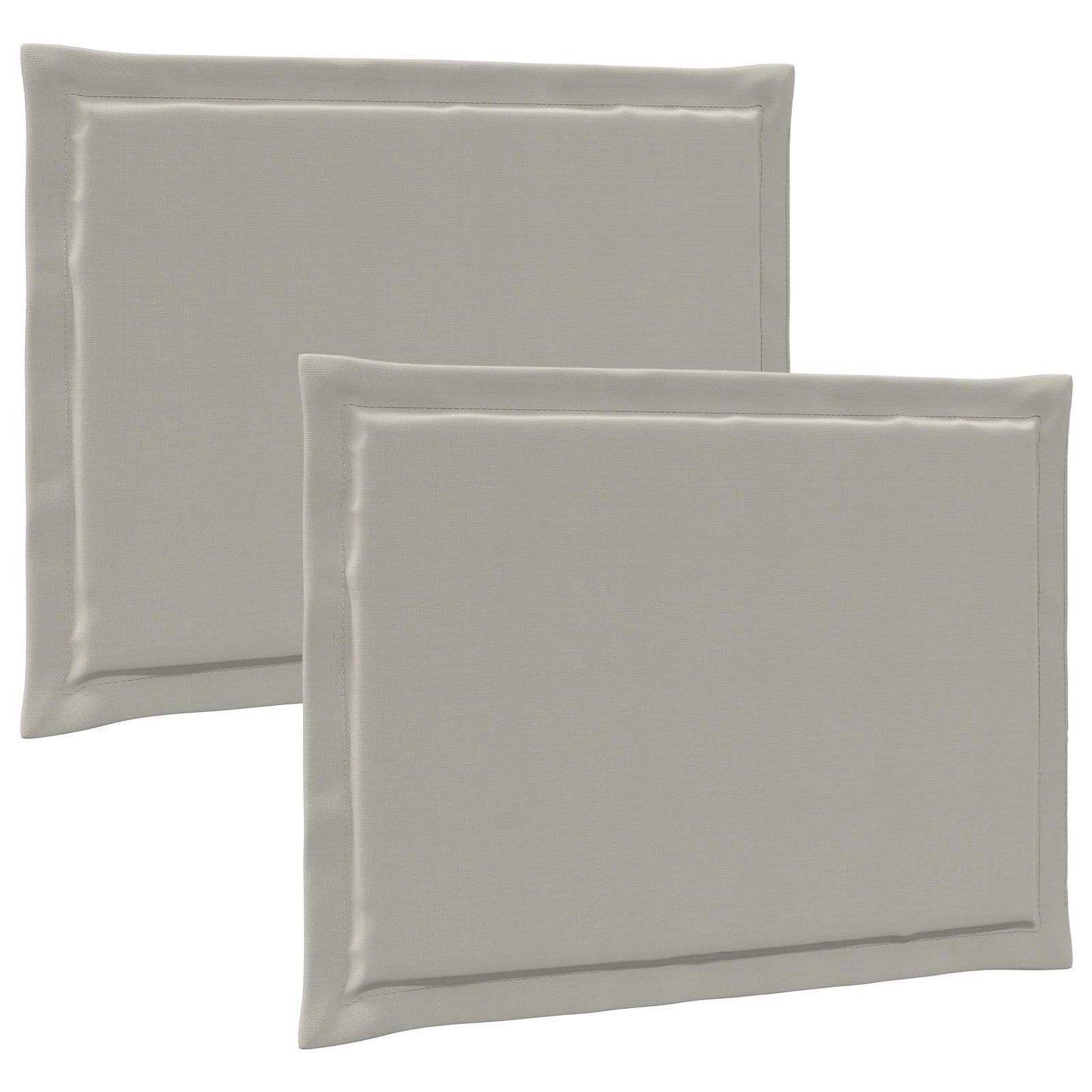 vidaXL Μαξιλάρια καθισμάτων 2 pcs Ανοιχτό γκρι 47 x 36 x 2 εκ.