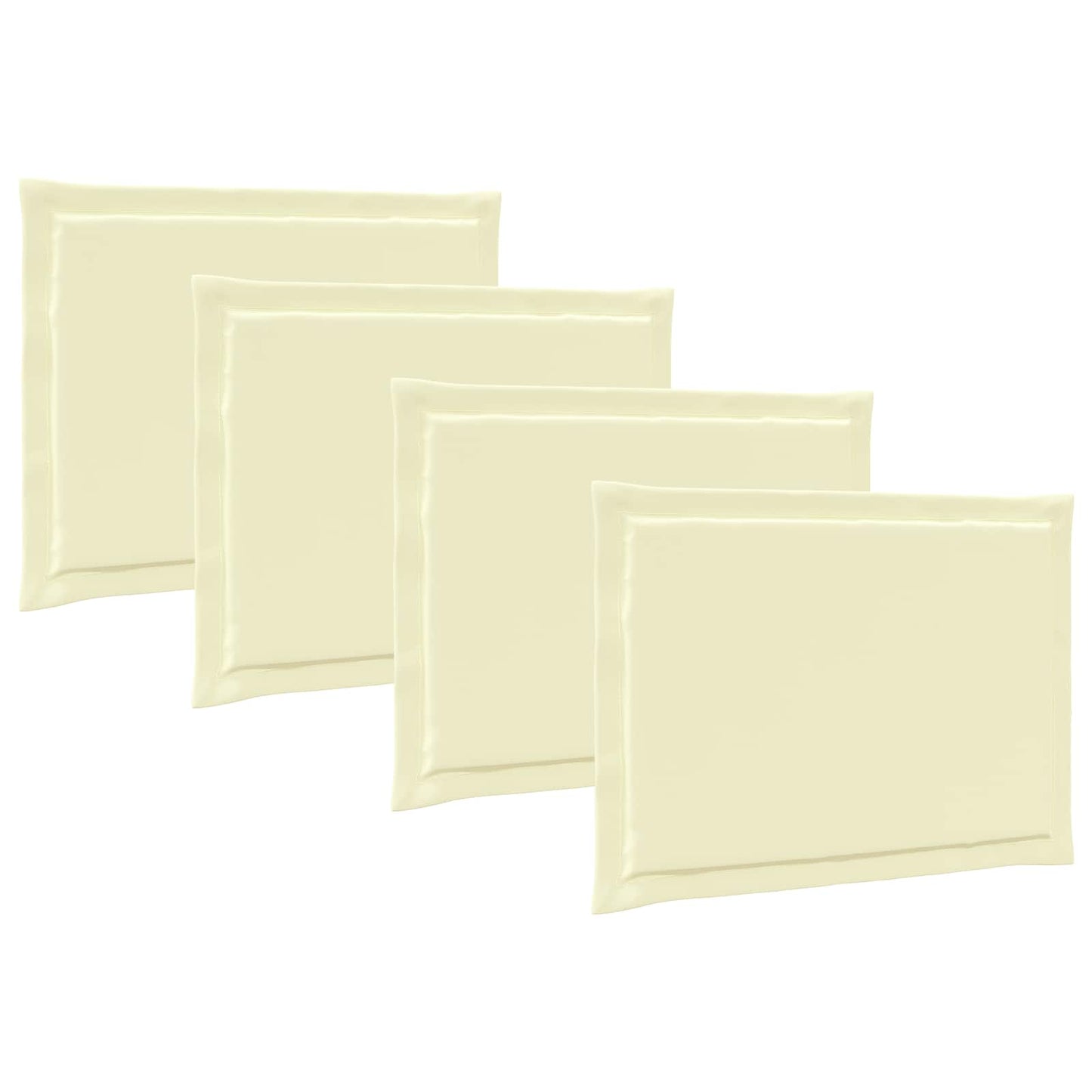 vidaXL Μαξιλάρια καθισμάτων 4 pcs Πολυεστέρας Κρεμ 47 x 36 x 2 εκ.