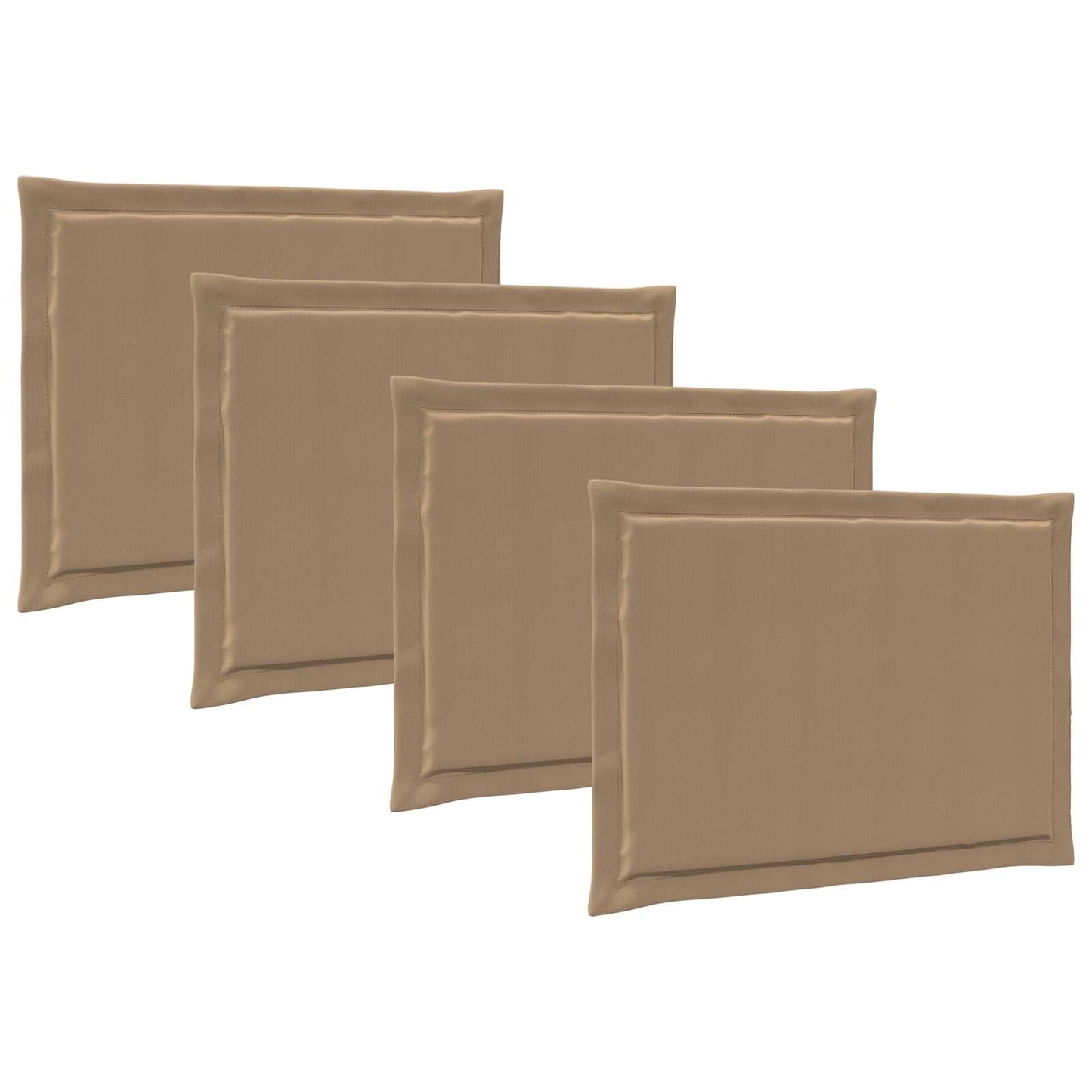 vidaXL Μαξιλάρια καθισμάτων 4 pcs Taupe 47 x 36 x 2 εκ. Πολυεστέρας