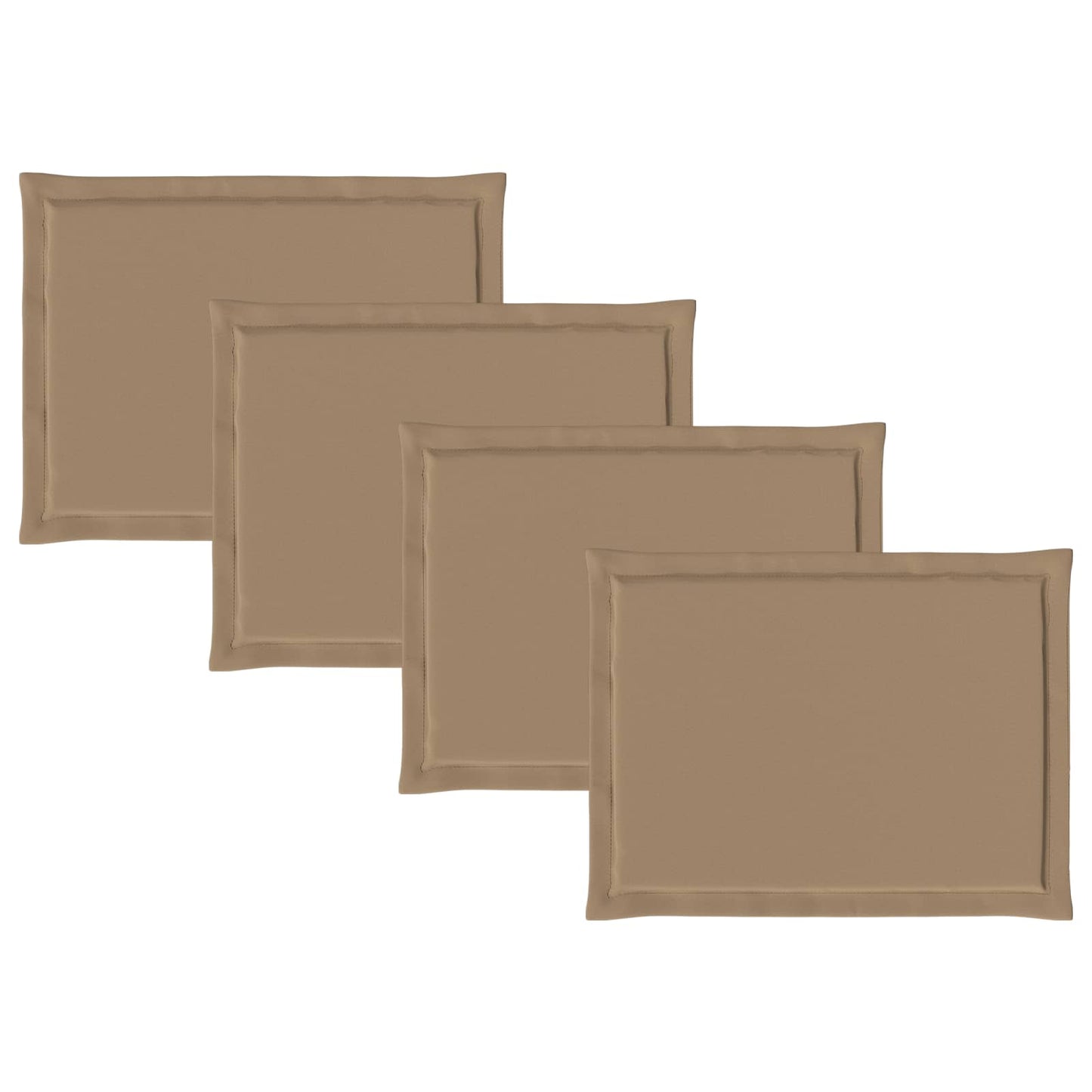 vidaXL Μαξιλάρια καθισμάτων 4 pcs Taupe 47 x 36 x 2 εκ. Πολυεστέρας