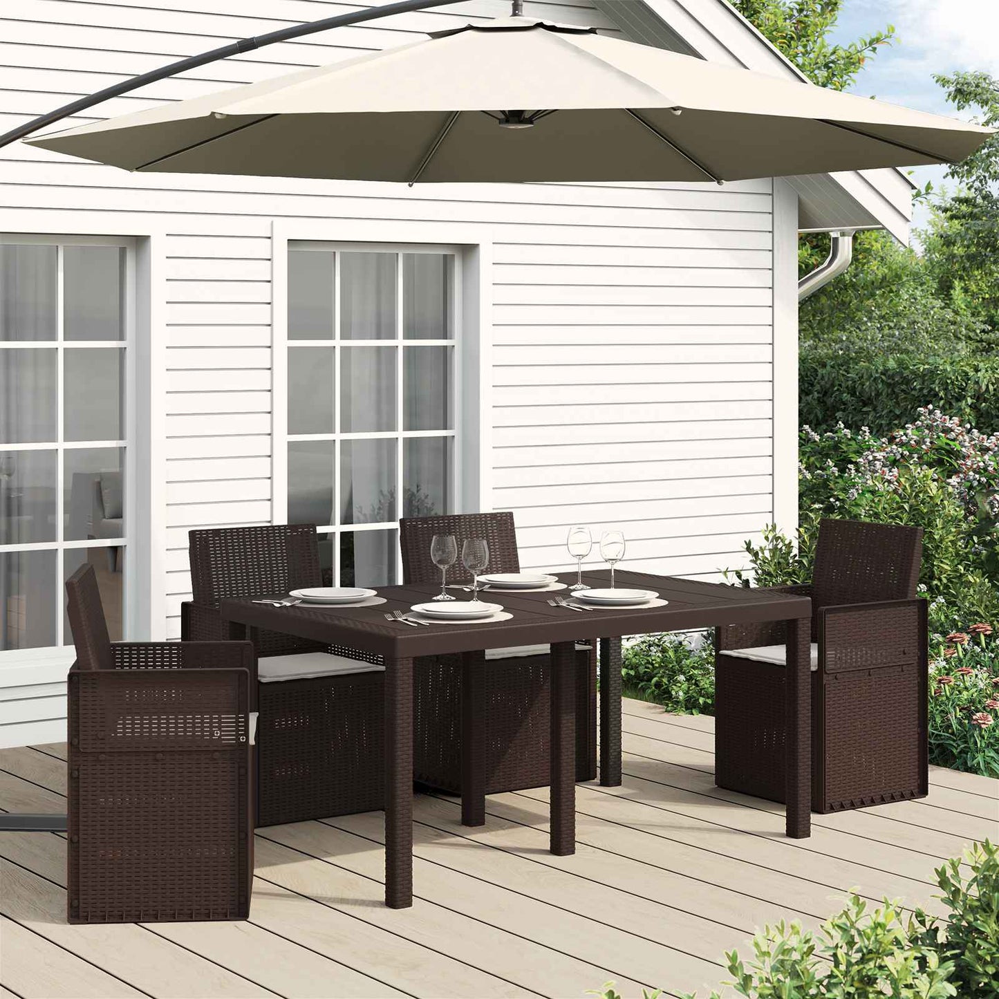 vidaXL Μαξιλάρια καθισμάτων 4 pcs Ανοιχτό γκρι 47 x 36 x 2 εκ.