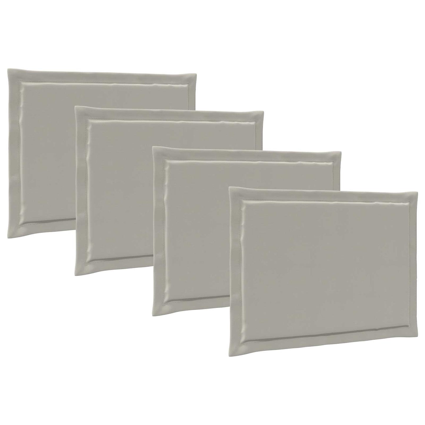 vidaXL Μαξιλάρια καθισμάτων 4 pcs Ανοιχτό γκρι 47 x 36 x 2 εκ.