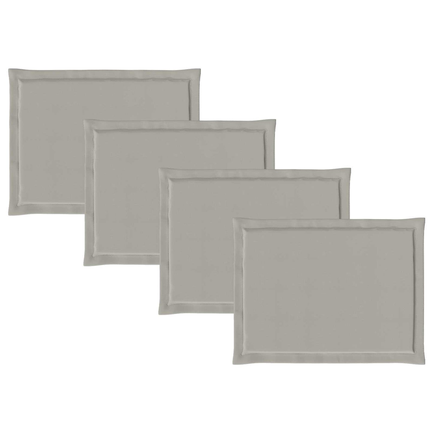 vidaXL Μαξιλάρια καθισμάτων 4 pcs Ανοιχτό γκρι 47 x 36 x 2 εκ.