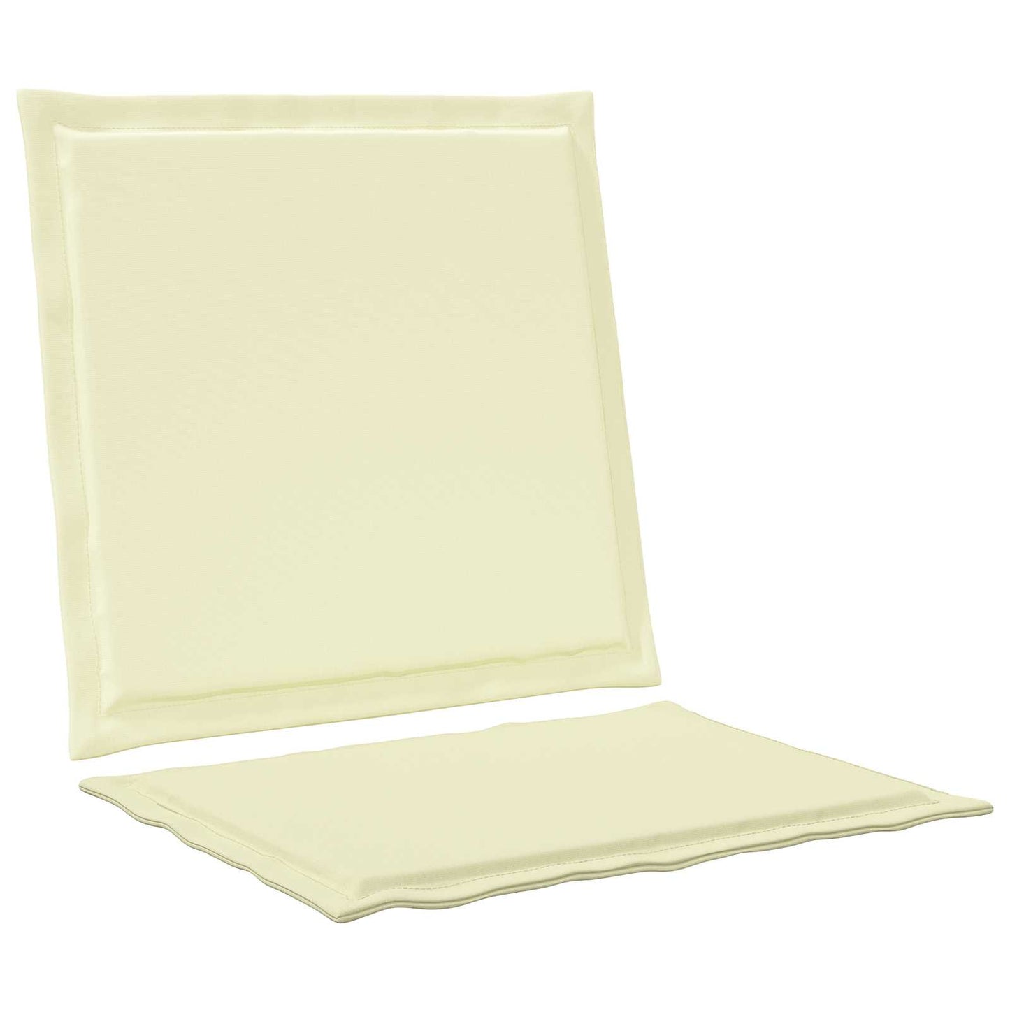 vidaXL Μαξιλάρια Καθίσματος και Πλάτης 2 pcs Κρεμ 47 x 45 x 2 εκ