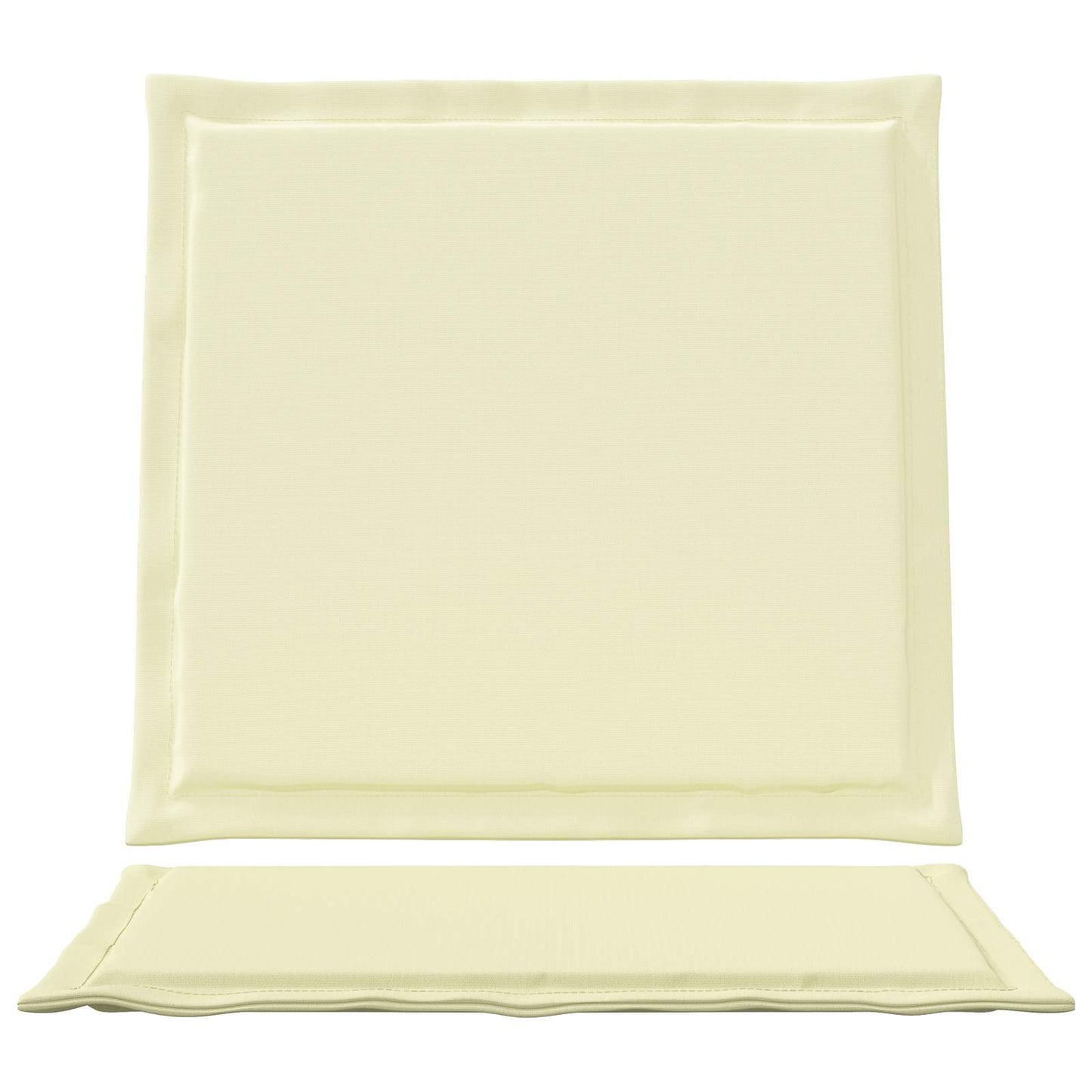 vidaXL Μαξιλάρια Καθίσματος και Πλάτης 2 pcs Κρεμ 47 x 45 x 2 εκ