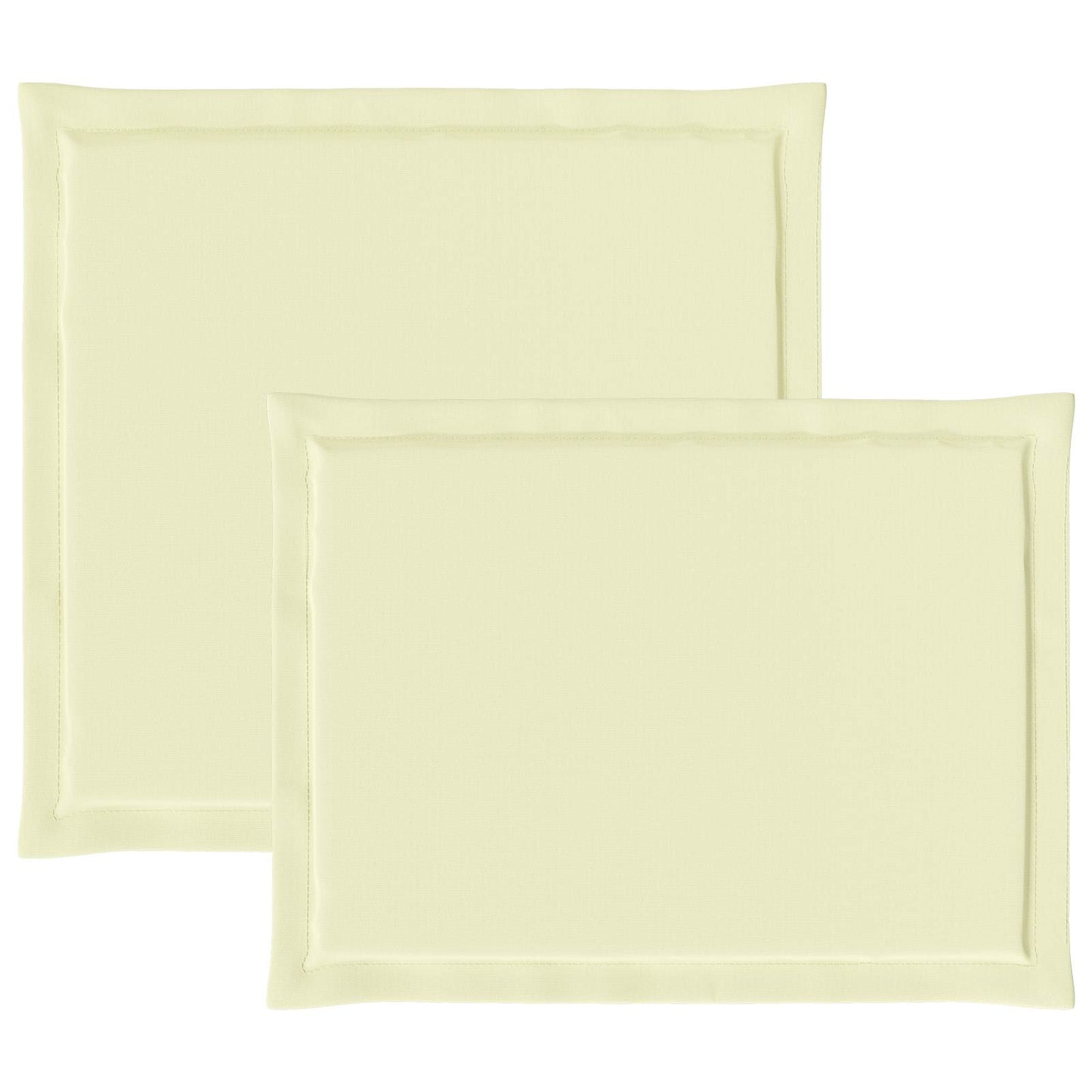 vidaXL Μαξιλάρια Καθίσματος και Πλάτης 2 pcs Κρεμ 47 x 45 x 2 εκ