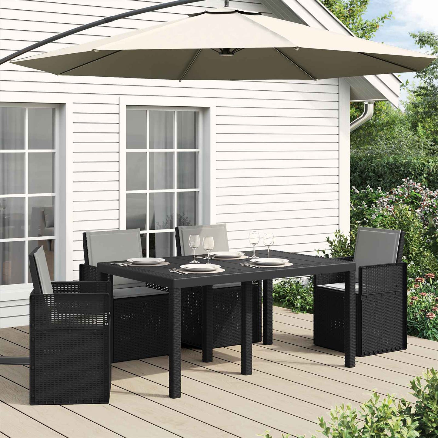 vidaXL Μαξιλάρια Καθίσματος και Πλάτης 4 pcs Ανοιχτό γκρι