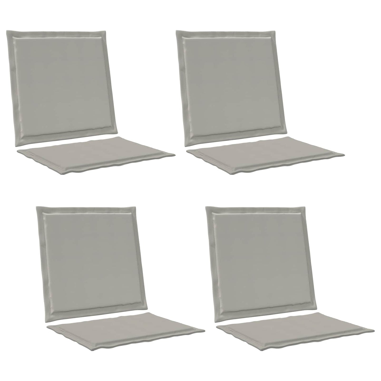 vidaXL Μαξιλάρια Καθίσματος και Πλάτης 4 pcs Ανοιχτό γκρι